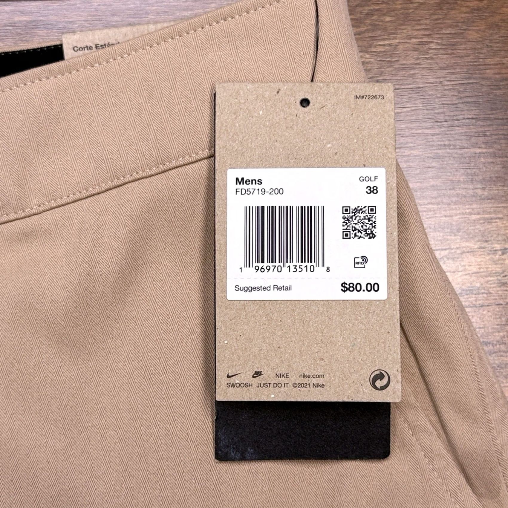 Nike Nike Move To Zero Shorts Mens 38 Tan Stretch New Size US 38 / EU 54 - 4 Thumbnail