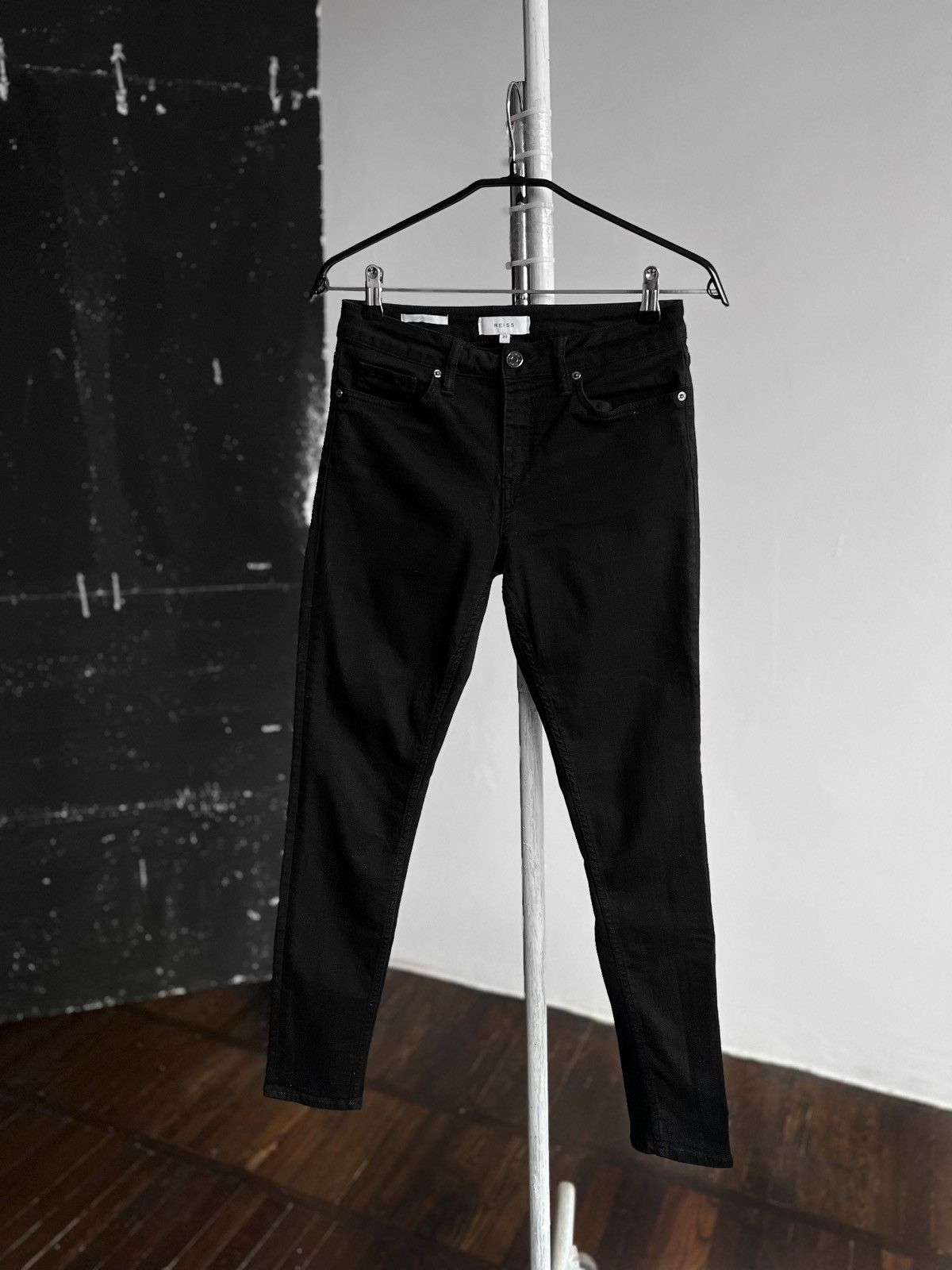 Designer × Reiss Reiss Womens Stevie Black Stretch Cotton Skinny Jeans Size 27" / US 4 / IT 40 - 1 Thumbnail