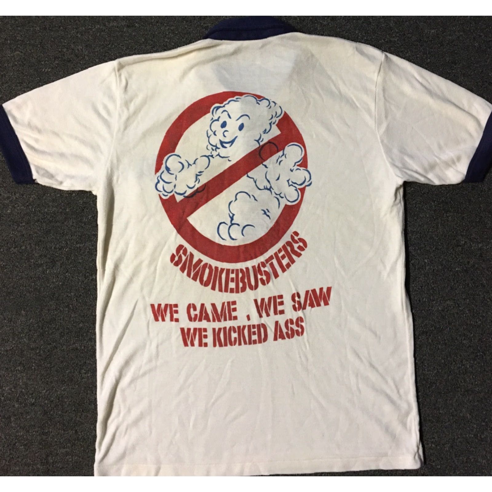 Vintage Vtg 80s Smoke Busters We Kicked Ass Shirt S Fire Fighter Ghost Funny Grunge 90s Size US S / EU 44-46 / 1 - 2 Thumbnail