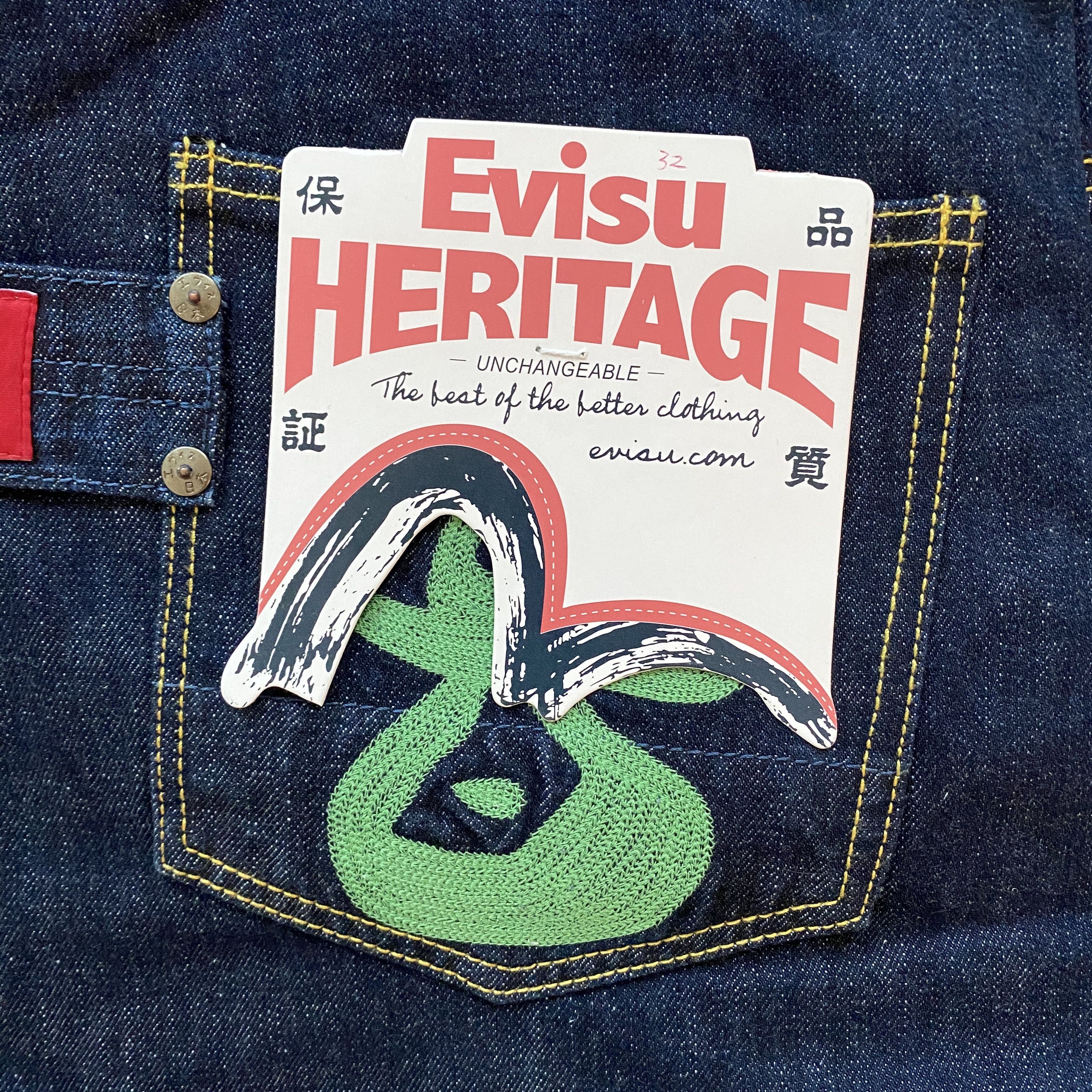 Evisu OG Vintage Multi-Pocket Selvage Denim (Logo Stitched） Size US 32 / EU 48 - 8 Thumbnail