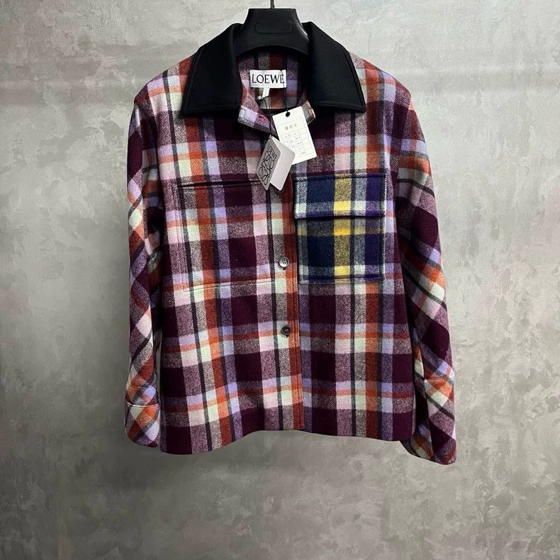 Loewe Loewe White Red Plaid Flannel Jacket - dmc Size US S / EU 44-46 / 1 - 1 Thumbnail