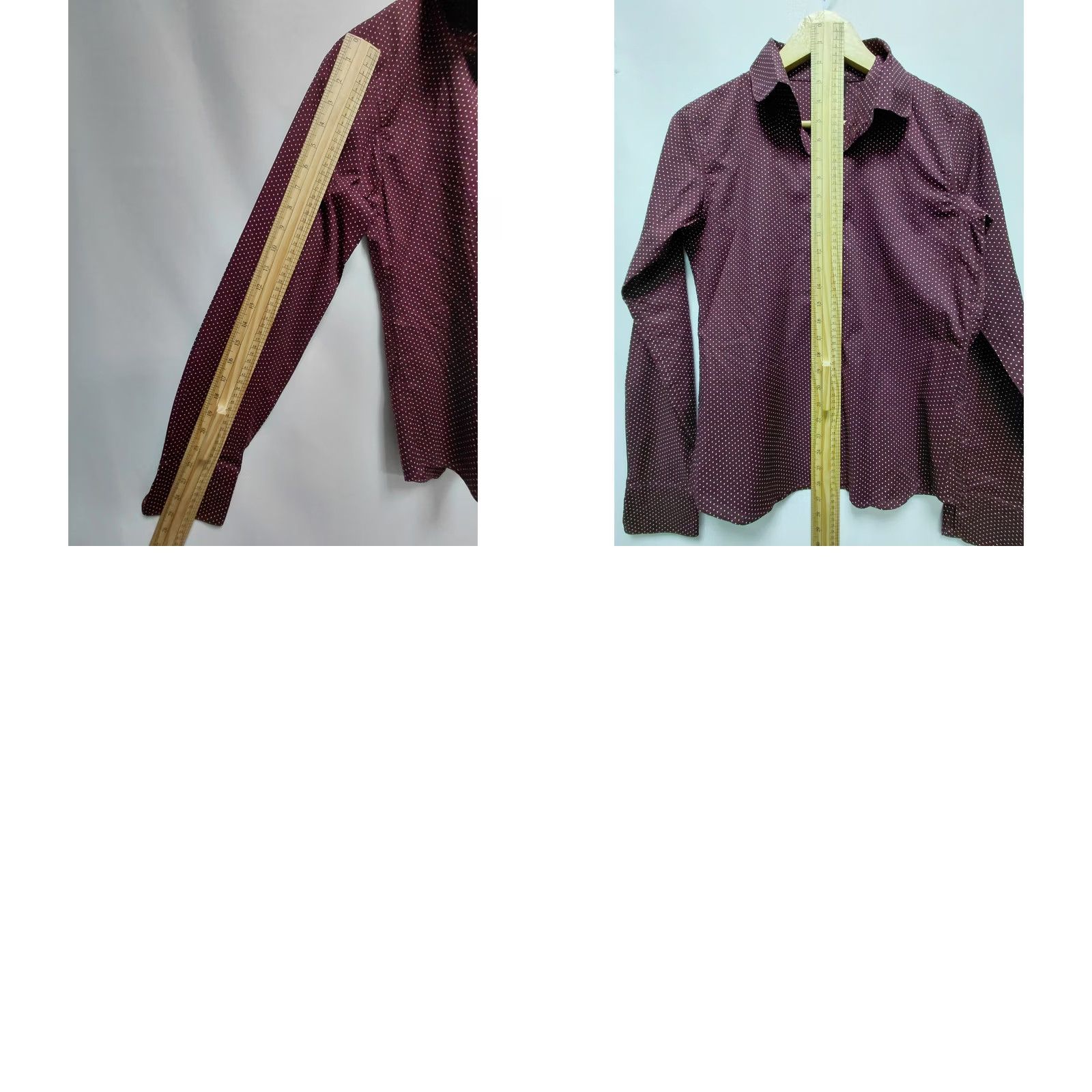 Vintage agnèS b. PARIS Burgundy Long Sleeve Cotton Button-Up Shirt Size 36 Size XS / US 0-2 / IT 36-38 - 8 Thumbnail