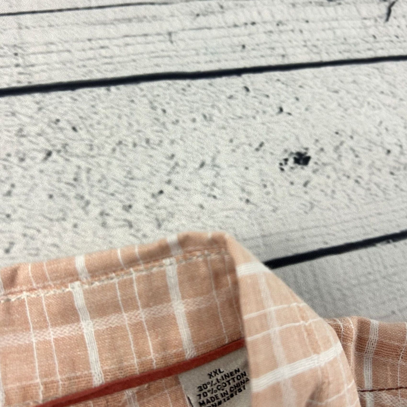 Carbon2Cobalt VINTAGE Carbon 2 Cobalt Shirt Plaid Button-Up Long Sleeve Mens 2XL Orange Linen Blend Size US XXL / EU 58 / 5 - 5 Thumbnail