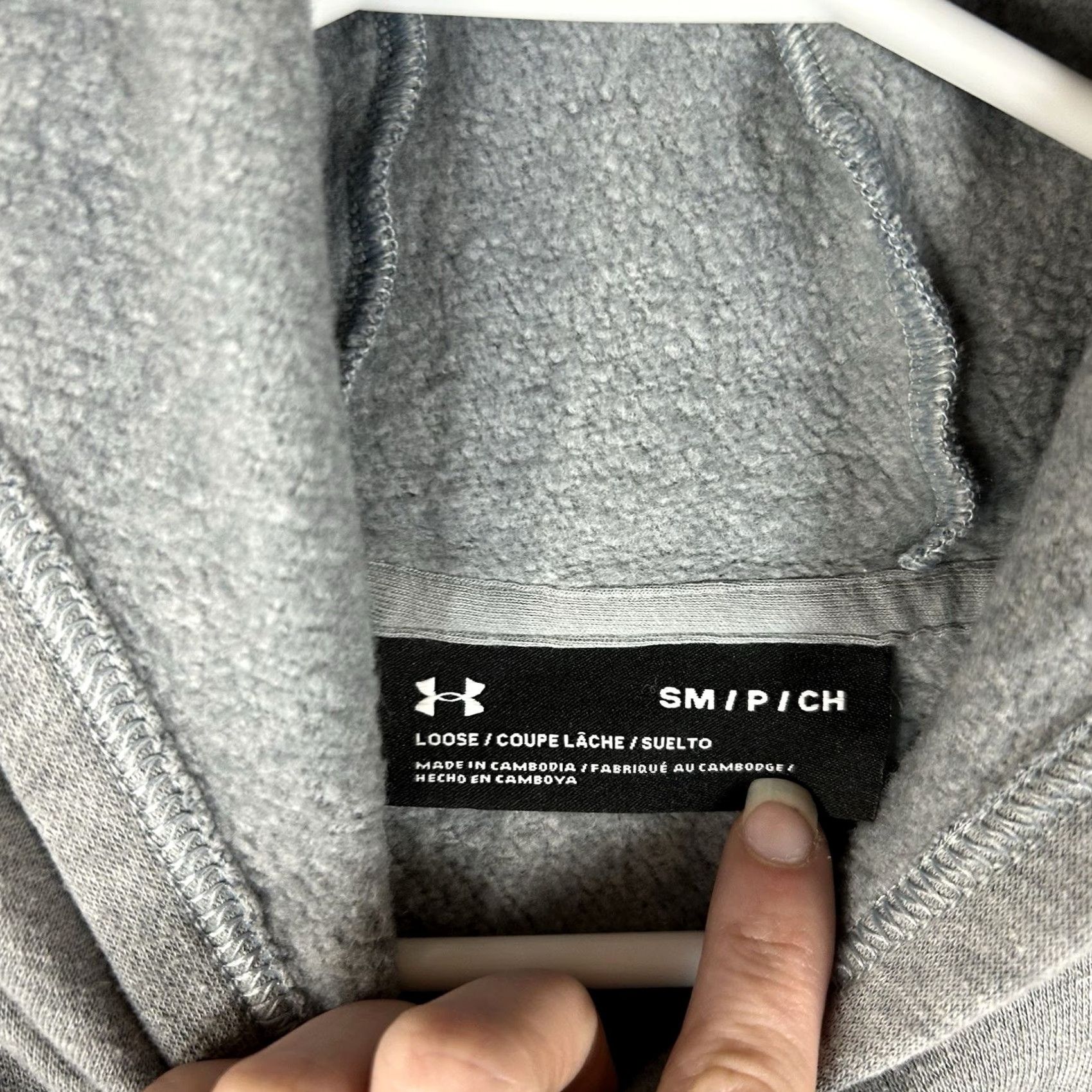 Under Armour Under Armour Project Rock Hoodie Womens S Gray Pullover Zipless Knit Logo Fringe Hooded Relaxed Pullover Sweatshirt Outdoor Sports Size S / US 4 / IT 40 - 4 Thumbnail
