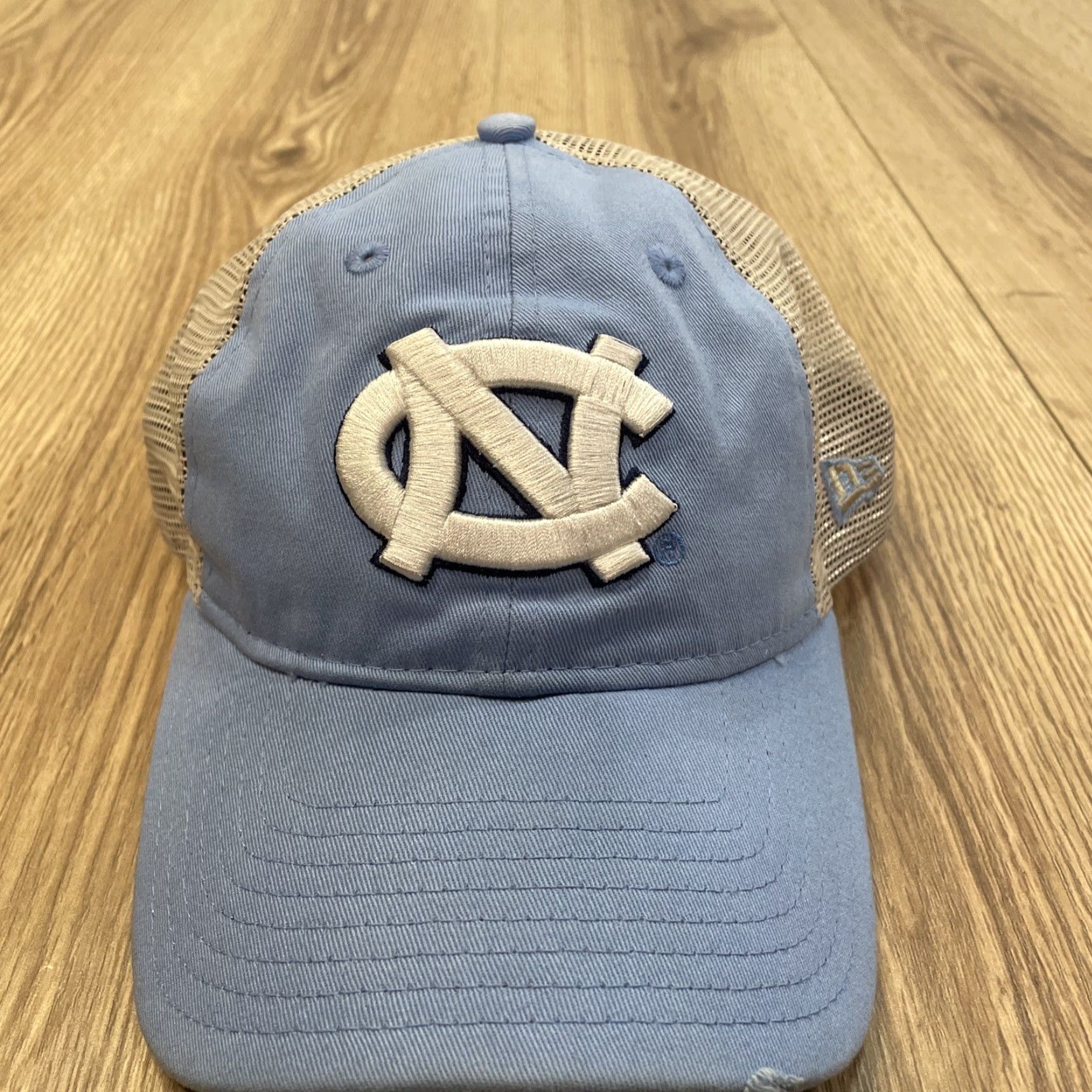 New Era North Carolina 9 Twenty New Era Adjustable Snap Back Distressed Hat Size ONE SIZE - 2 Thumbnail