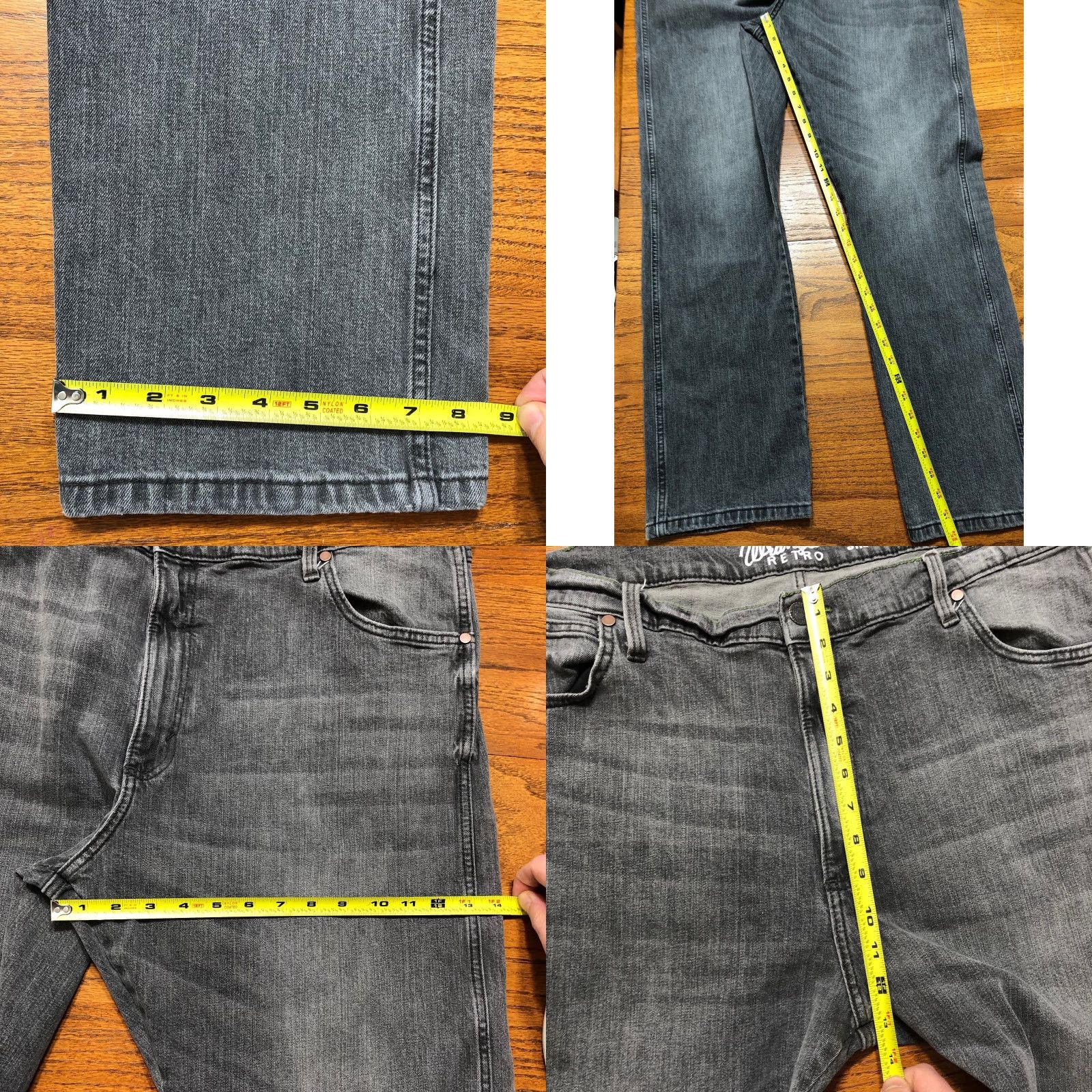 Wrangler Wrangler Retro Slim Straight Jeans Mens 42x32 Denim Gray Western Cowboy Southwestern USA Size US 42 / EU 58 - 8 Thumbnail
