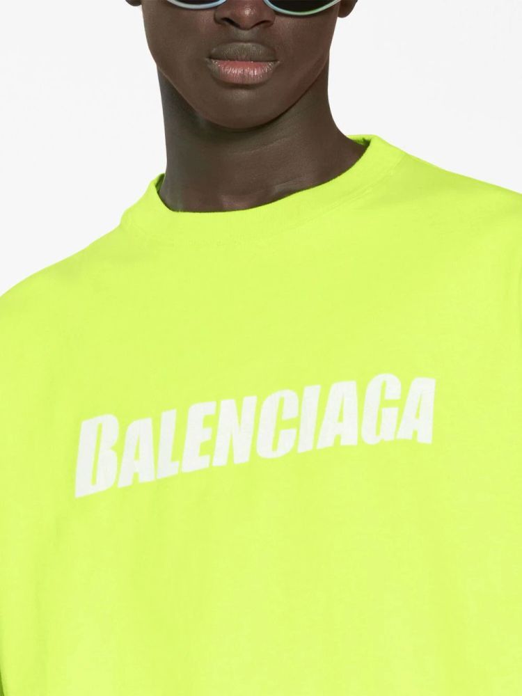 Balenciaga o1mt1gz1124 Caps T-Shirt Boxy Fit in Yellow Size US XS / EU 42 / 0 - 5 Thumbnail