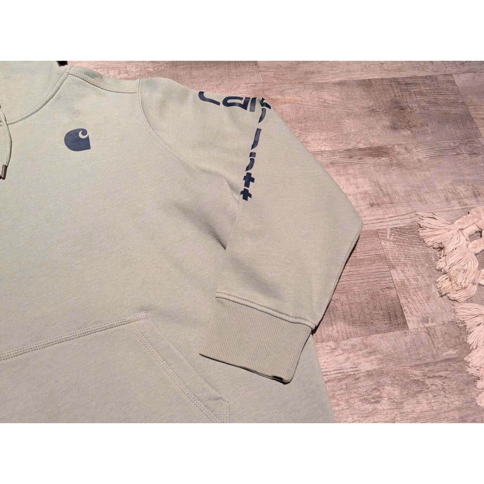 Carhartt Carhartt Sweatshirt Women Clarksburg Graphic Sleeve Mint Green Hooded 3X Activewear Size XXL / US 16-18 / IT 52-54 - 3 Thumbnail