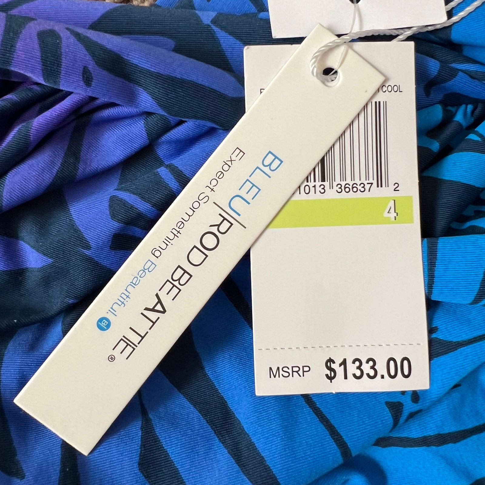 Other Bleu by Rod Beattie Palm-Print Bandeau Swimsuit, US4 Size ONE SIZE - 12 Thumbnail