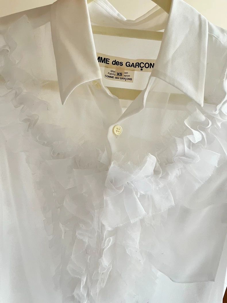 Comme des Garcons Comme Des Garcons Bouquet of flowers pinched white shirt Size XS / US 0-2 / IT 36-38 - 1 Thumbnail