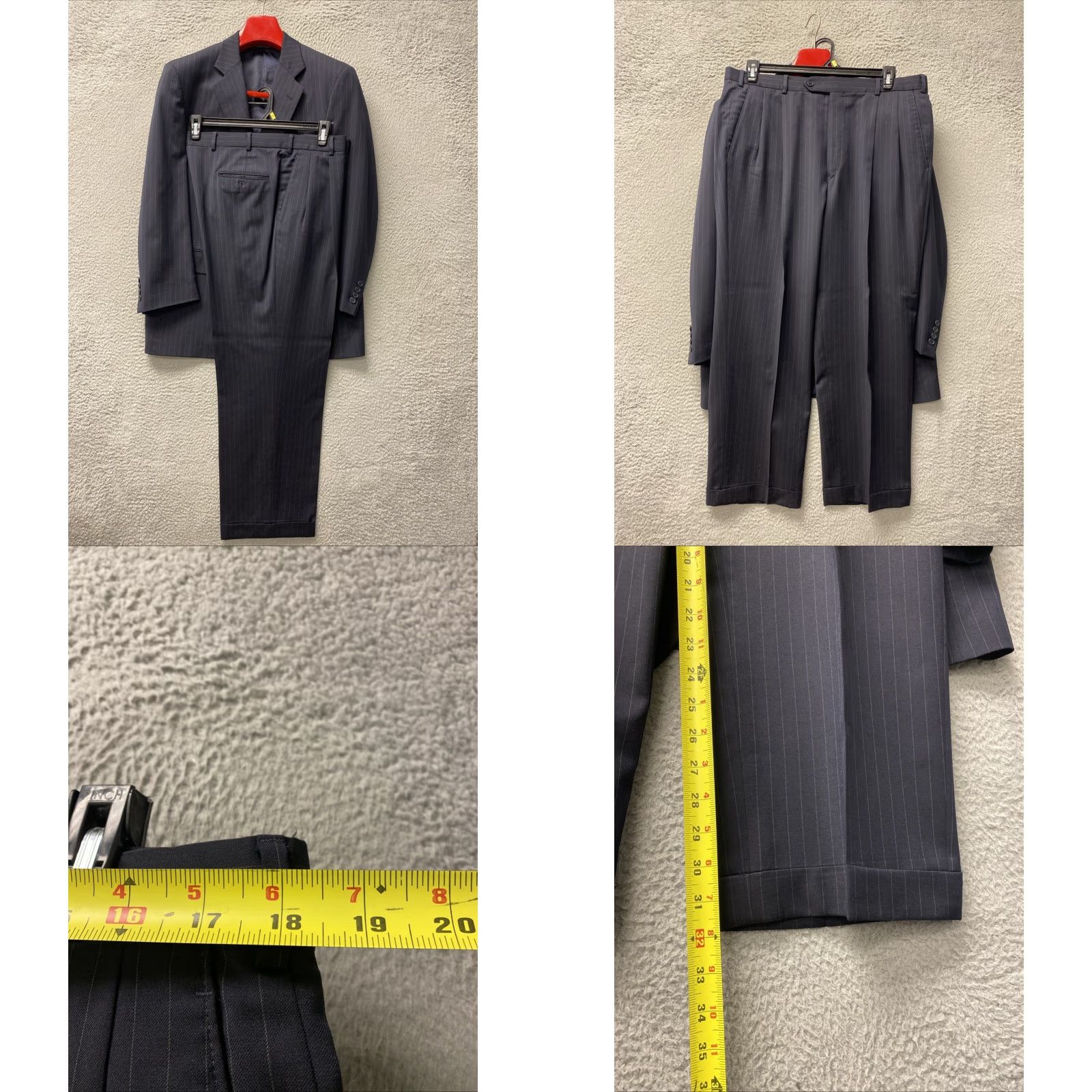 Brooks Brothers VINTAGE Brooks Brothers Navy Blue Wool Suit 41 Regular 2 Piece Men's Size 42R - 10 Thumbnail