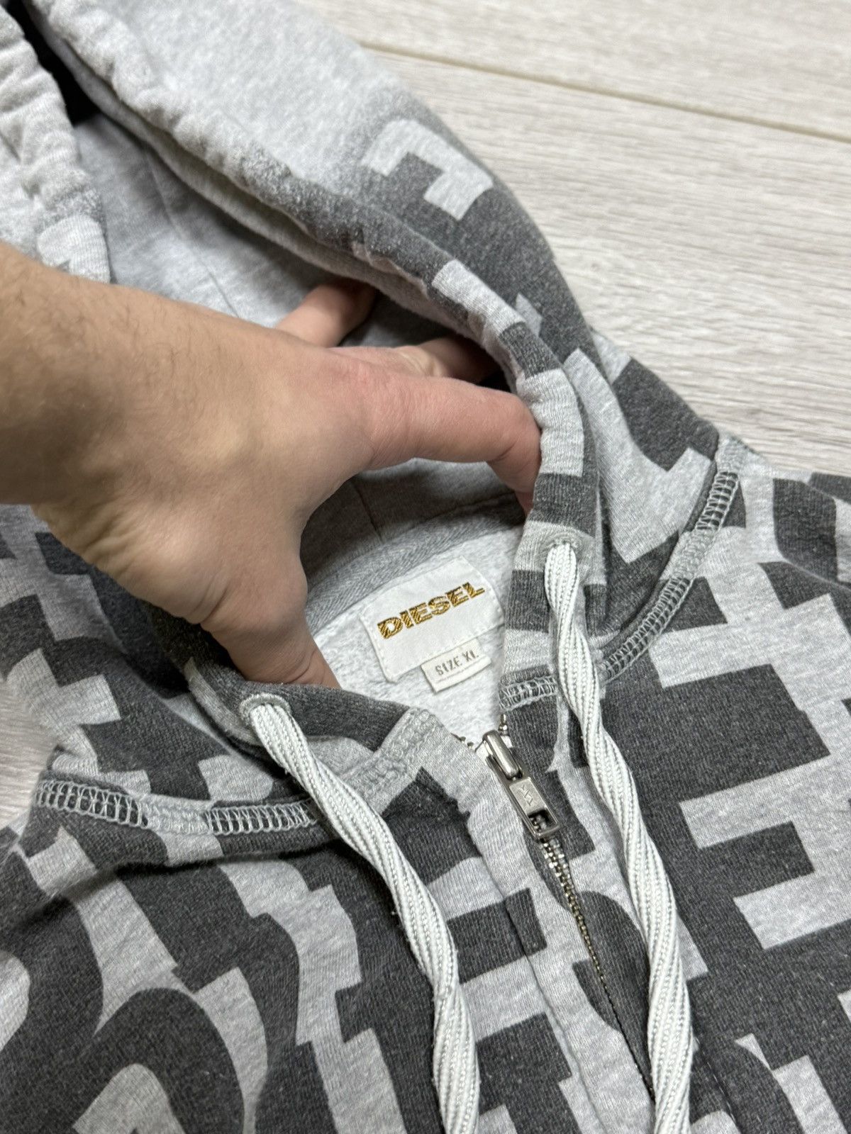 Diesel Diesel vintage monogram all over print letters zip hoodie Size US XL / EU 56 / 4 - 8 Thumbnail