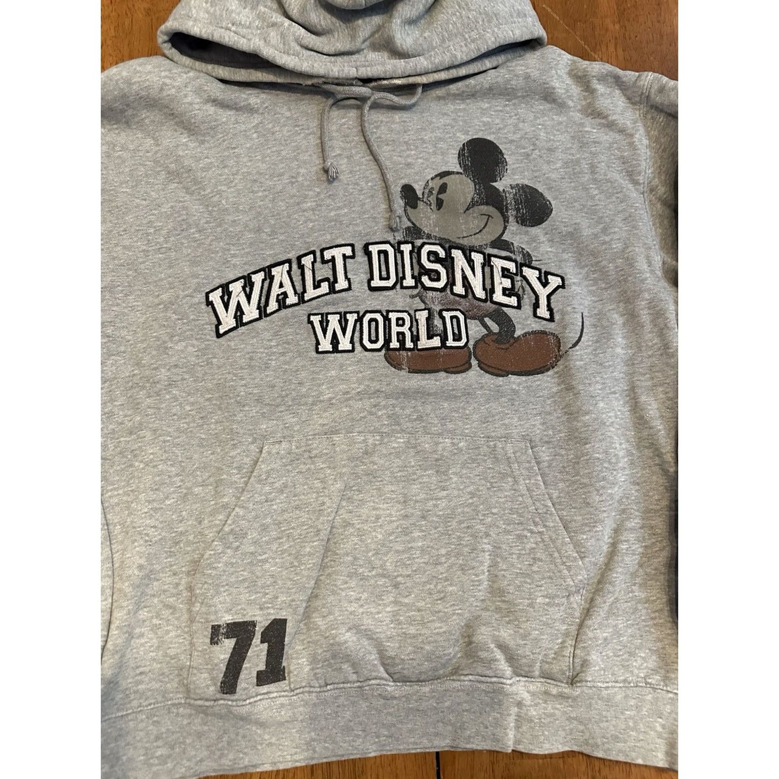 Disney VINTAGE Disneyland Resort Mickey Hoodie Walt Disney World Sweatshirt Large Gray Size US L / EU 52-54 / 3 - 2 Thumbnail