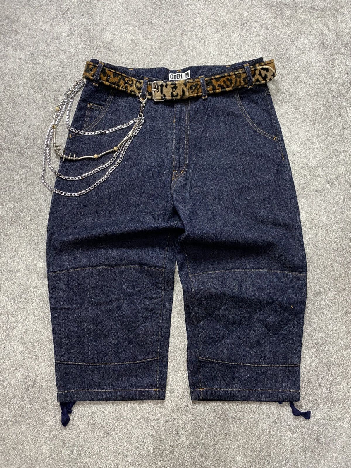 Good Enough × Hiroshi Fujiwara × Japanese Brand 2000s Good Enough Hirosi fujiwara double knee jorts Size US 34 / EU 50 - 1 Thumbnail