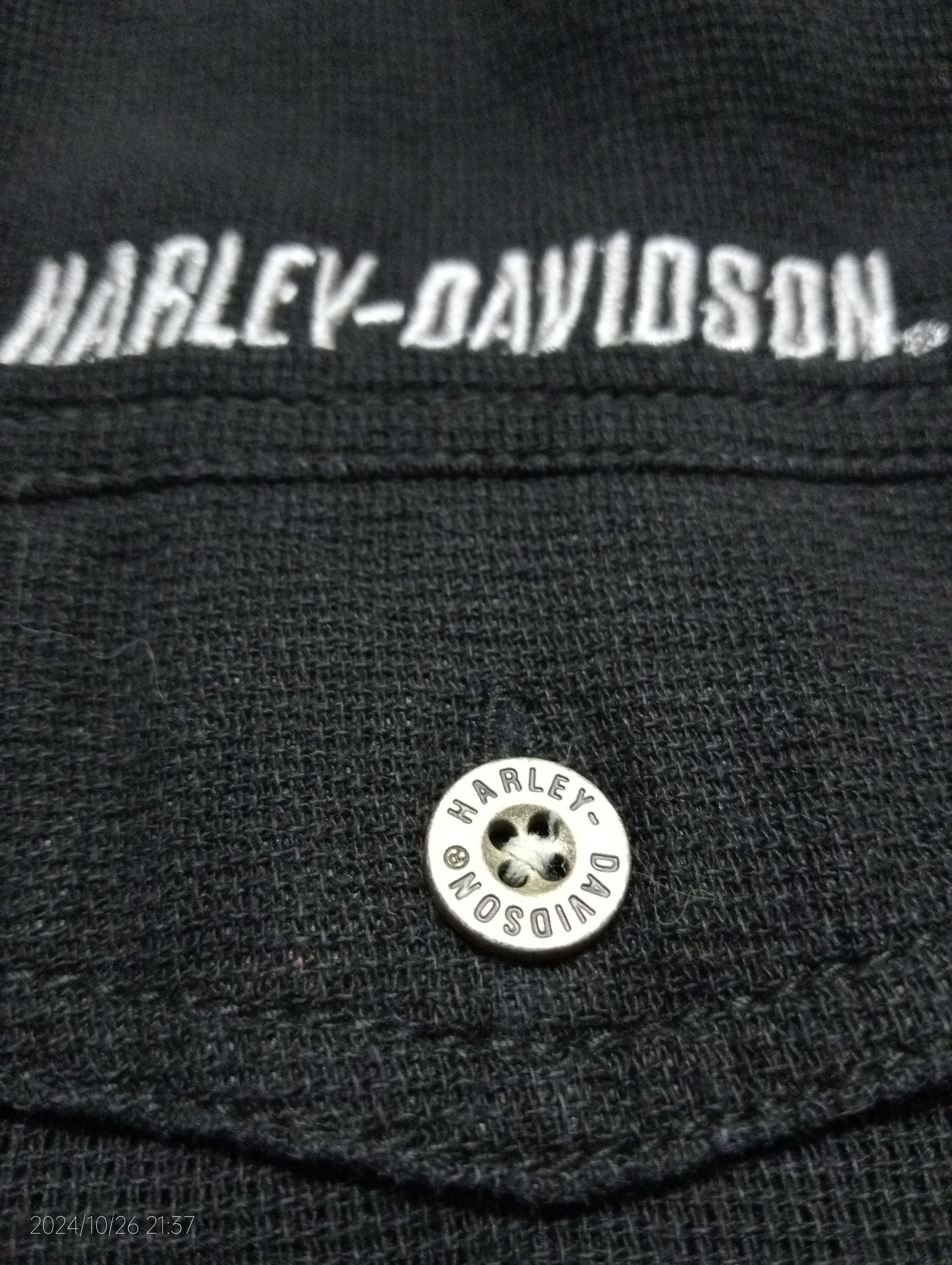 Harley Davidson VTG Harley-Davidson Embroidery Button Up Long Sleeve Shirt Size US XL / EU 56 / 4 - 3 Thumbnail