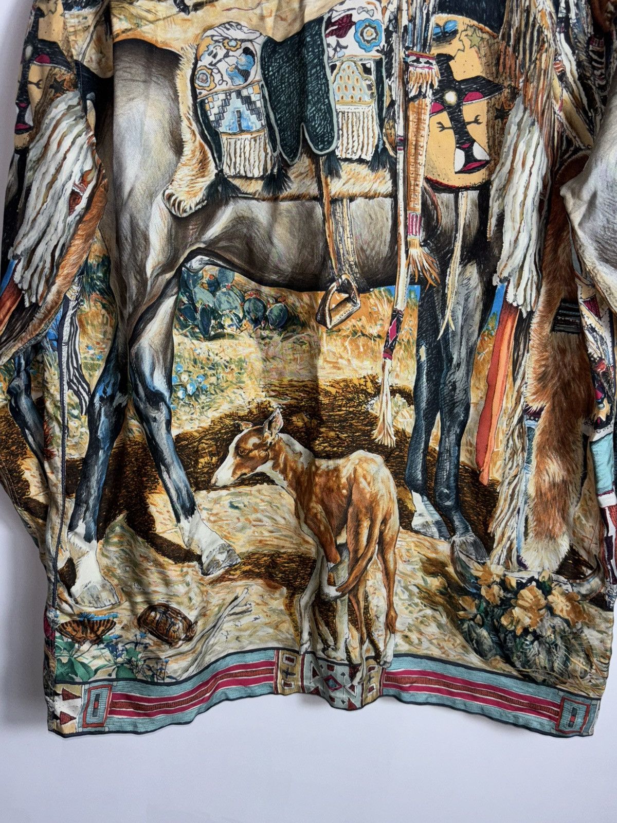 Hermes Vintage Hermes Les Cheyennes silk shirt Size US M / EU 48-50 / 2 - 4 Thumbnail