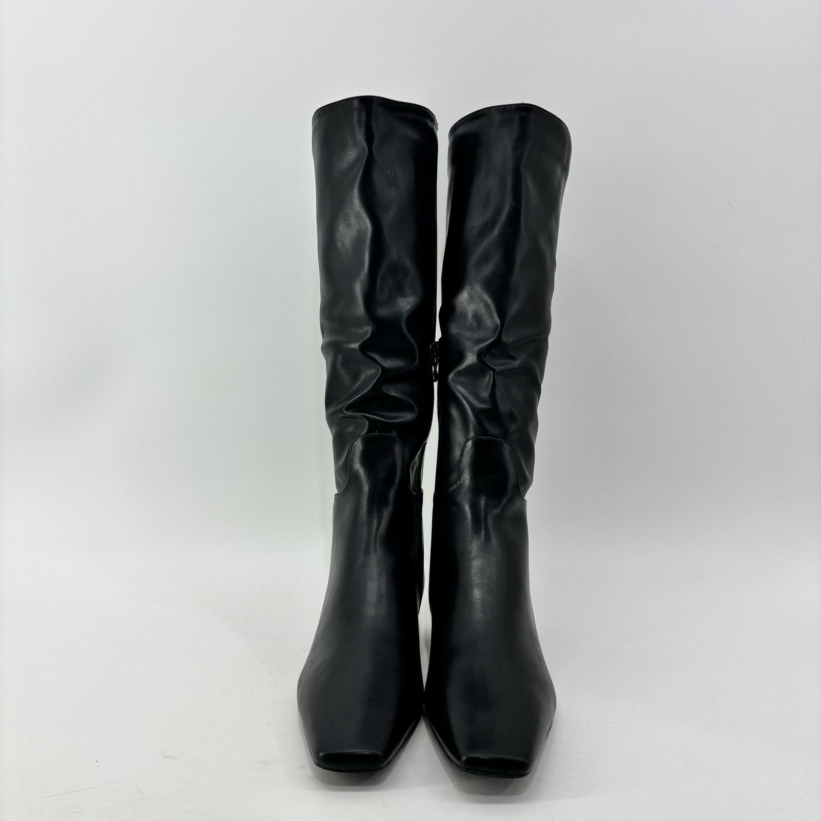 Other Beauty Cry Womens Size 8 Black Rider Boots Faux Leather Heel Size US 8 / IT 38 - 10 Thumbnail