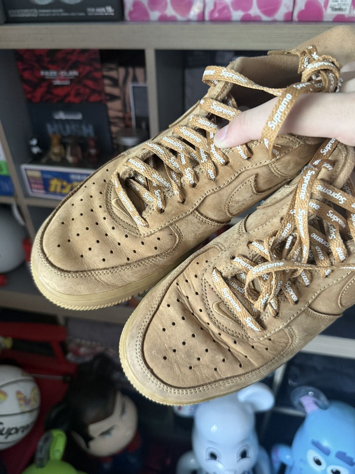 Nike × Supreme Supreme Nike AF1 Wheat Sneakers Size US 9 / EU 42 - 4 Thumbnail