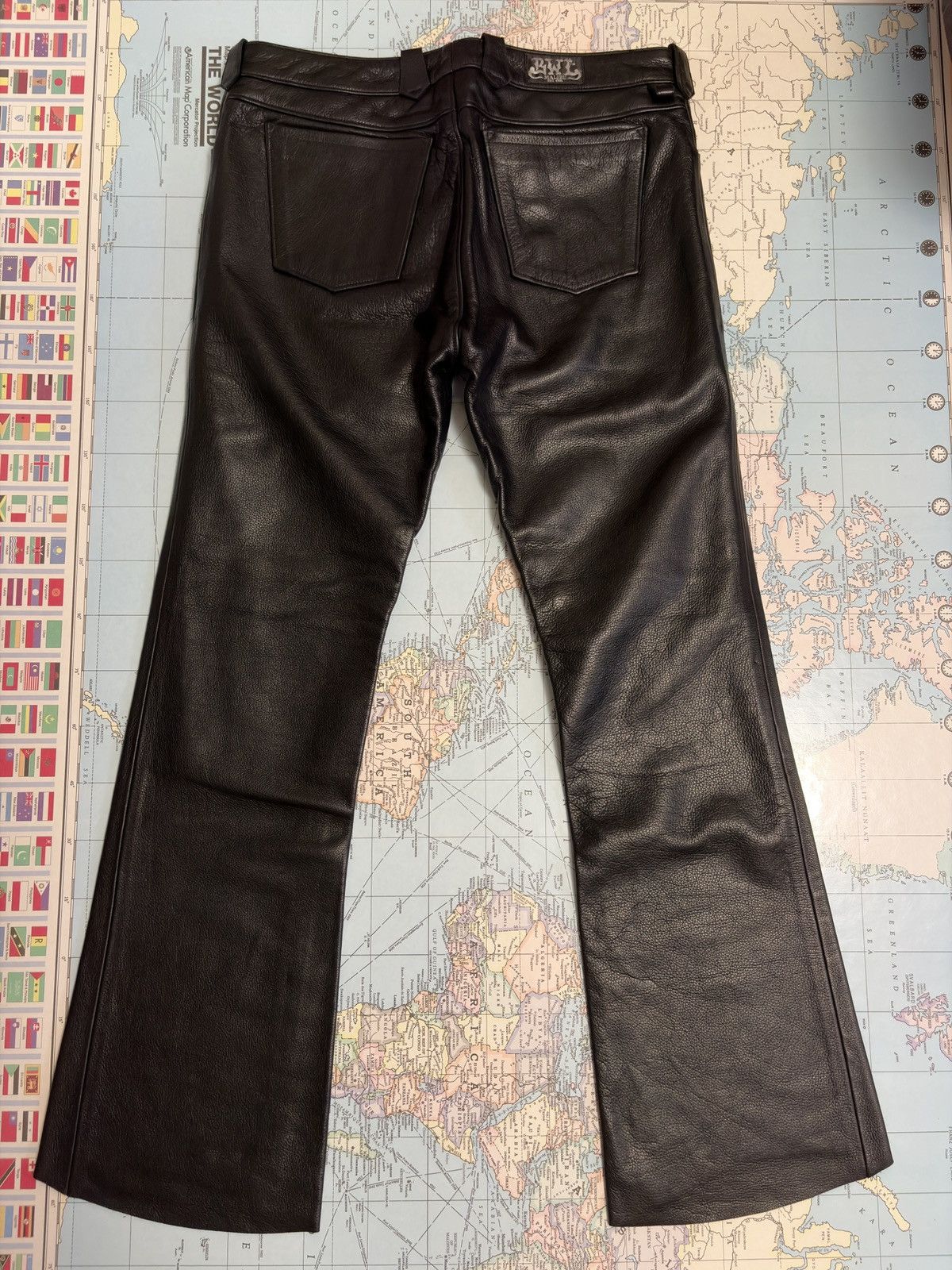 Bill Wall Leather Bill Wall Leather Boot-Cut Leather Pants Size US 32 / EU 48 - 3 Thumbnail