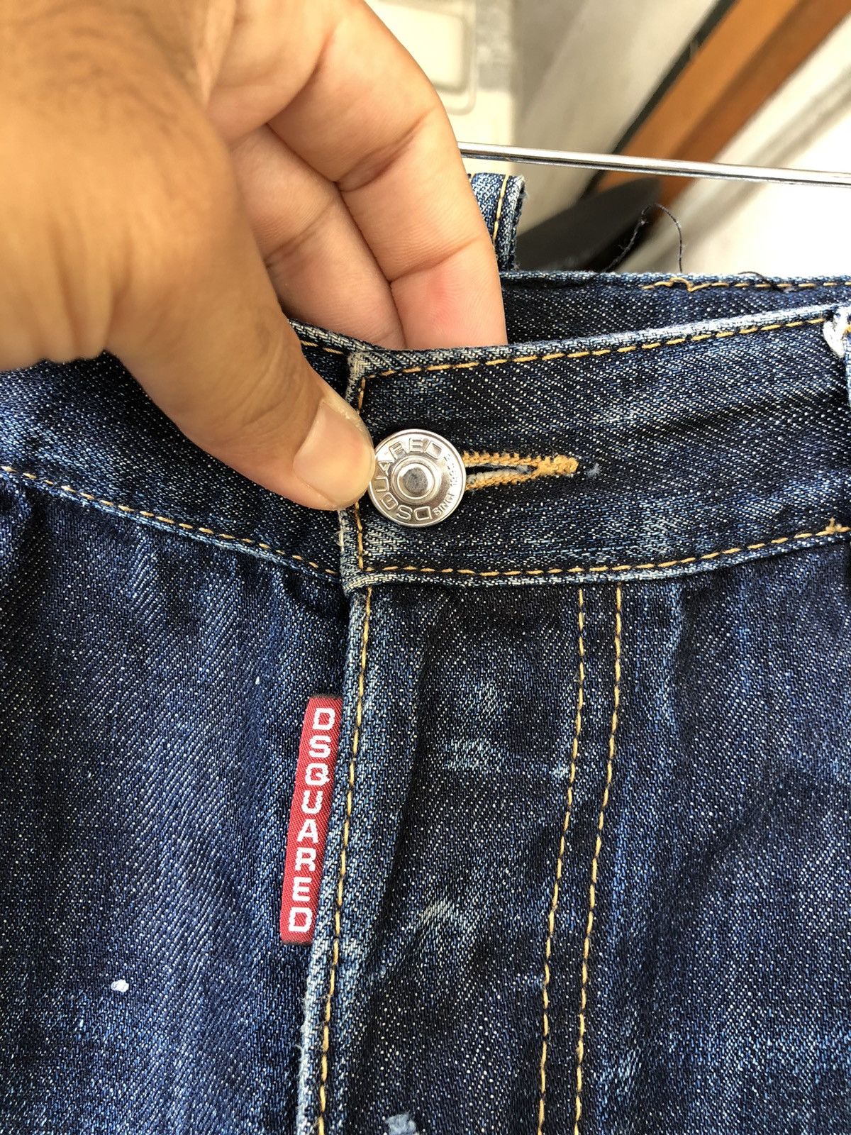 Dsquared2 Nice❗️Dsquared Splash Paint Distressed Denim Curve Cut Size US 28 / EU 44 - 8 Thumbnail