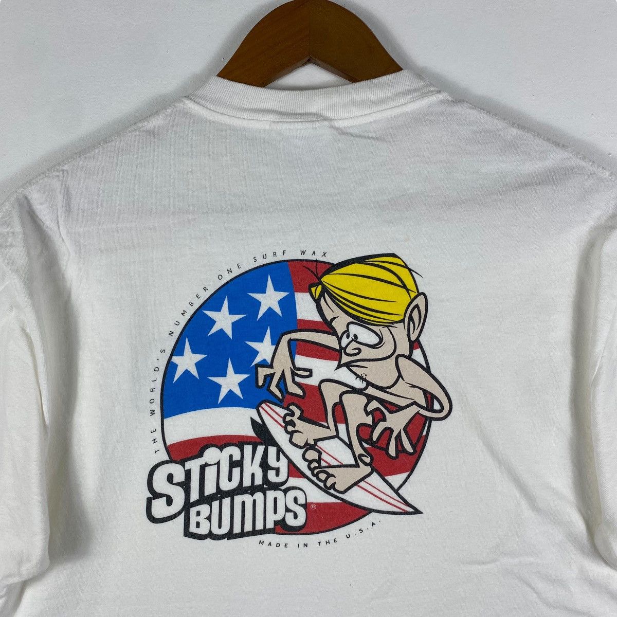 Other Vintage 90's STICKY BUMPS Surf Wax Graphic Surf Tee Shirt Size US M / EU 48-50 / 2 - 2 Thumbnail