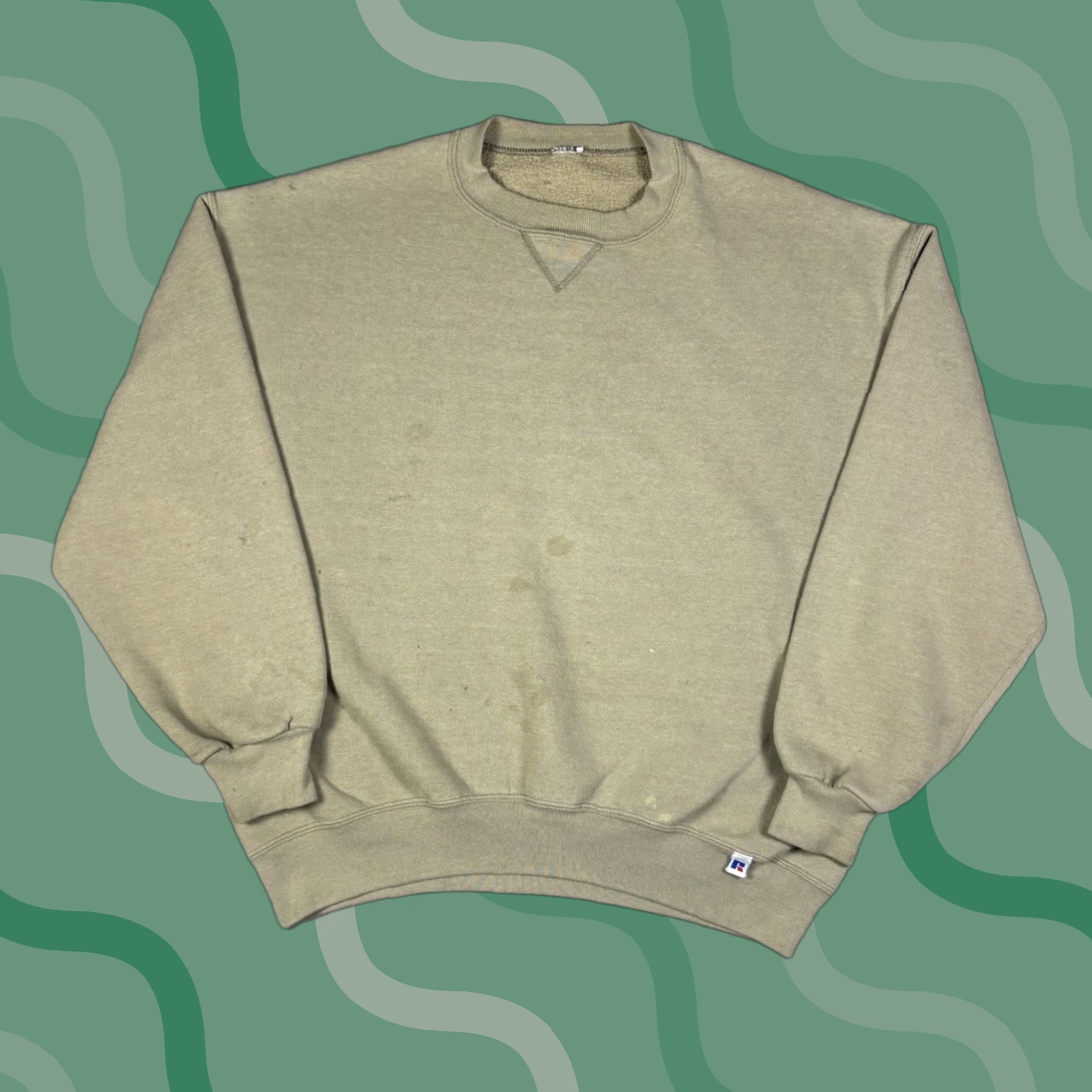 Russell Athletic VINTAGE Russell Athletic Sweatshirt Pullover Mens XL Brown 90s USA Classic Logo Heavyweight Cotton Fleece Size US XL / EU 56 / 4 - 1 Thumbnail