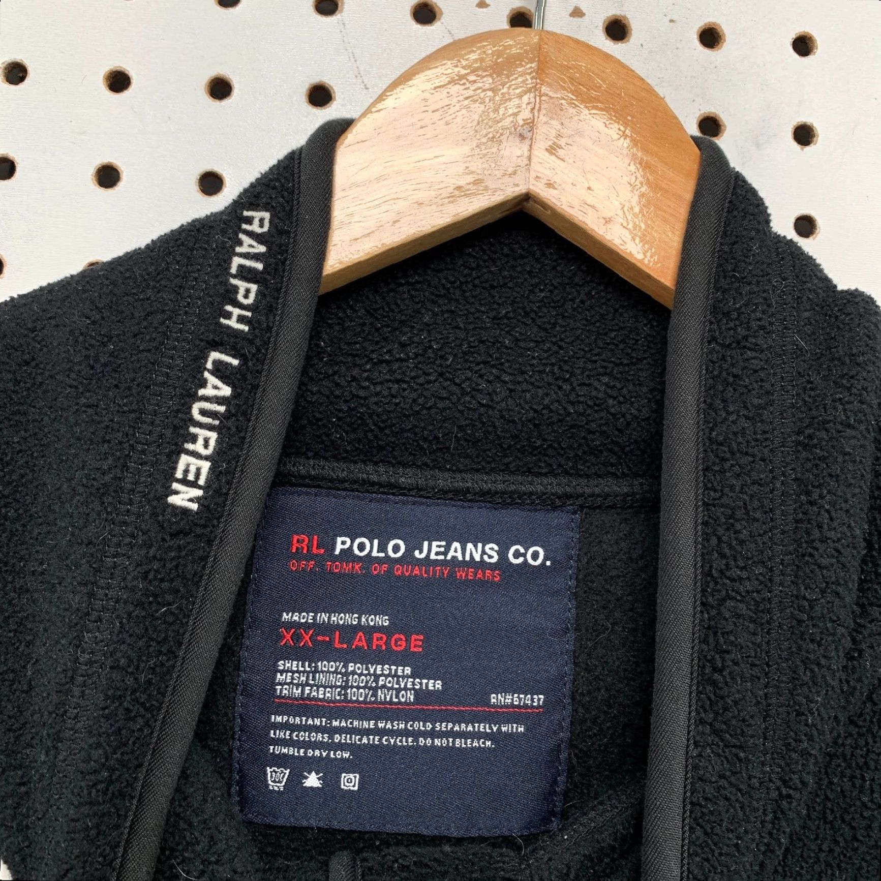 Polo Ralph Lauren VINTAGE Polo Ralph Lauren Vest Jacket Mens 2XL Black Fleece Removable Hooded Size US XXL / EU 58 / 5 - 3 Thumbnail