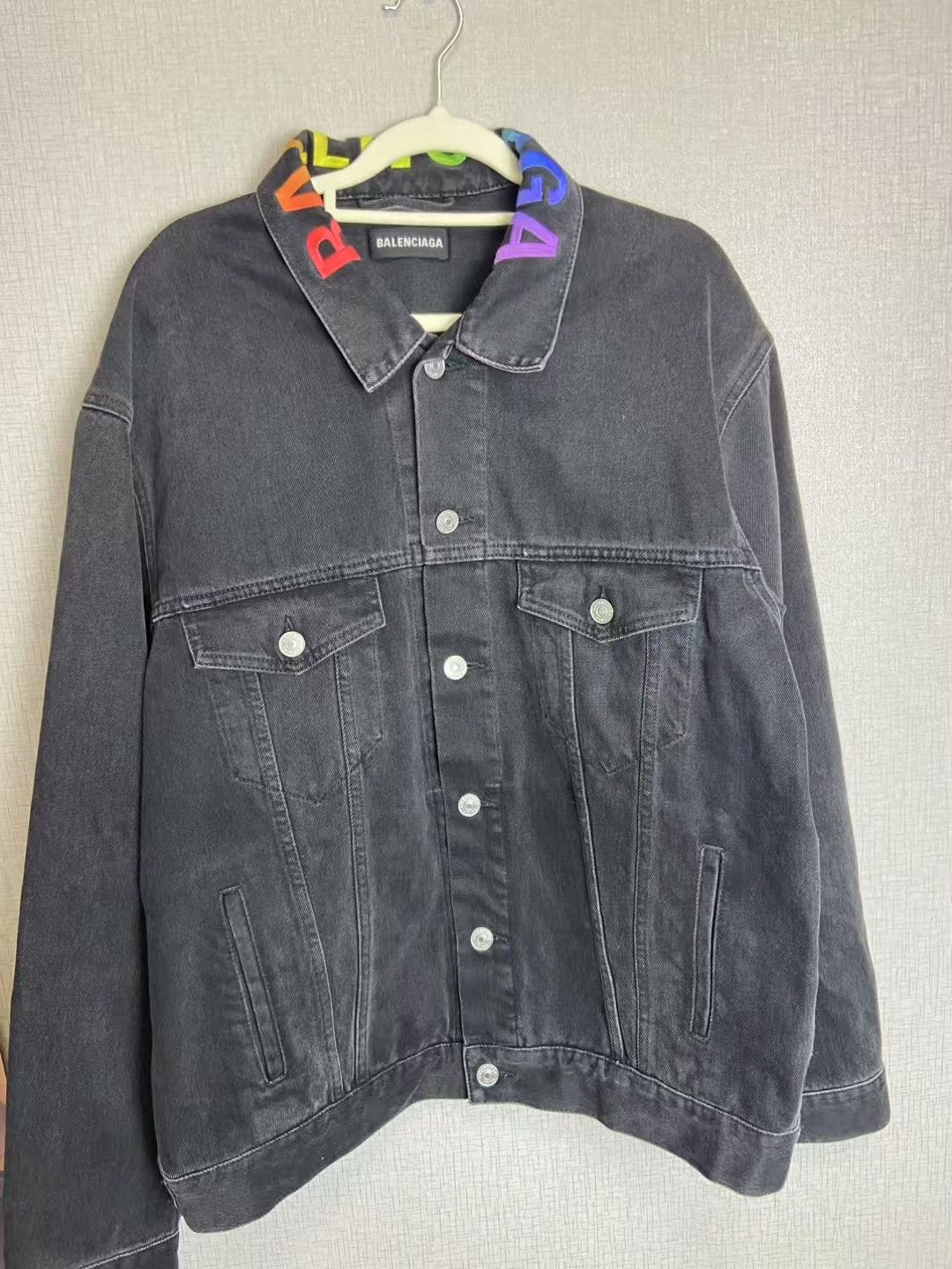Balenciaga Balenciaga Denim Rainbow Multi Jacket M Women Size M / US 6-8 / IT 42-44 - 1 Thumbnail