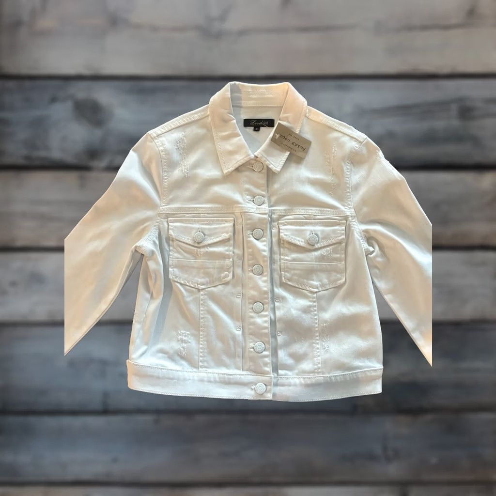 Denime VINTAGE Level 99 Denim Jacket Snap Front White Long Sleeve Womens Medium Size M / US 6-8 / IT 42-44 - 1 Thumbnail