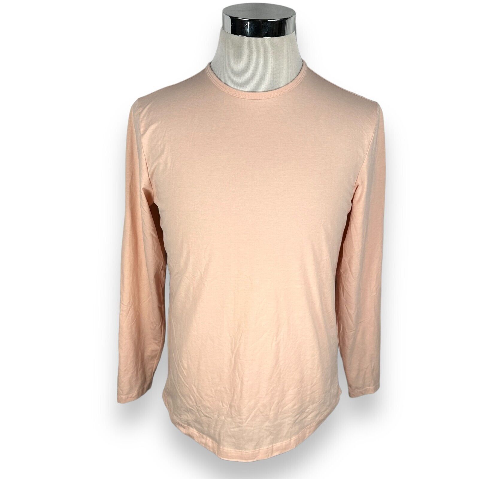 The Unbranded Brand Cuts Curve-Hem T-Shirt Mens Medium PYCA Peach Mauve Stretch Size US M / EU 48-50 / 2 - 1 Thumbnail