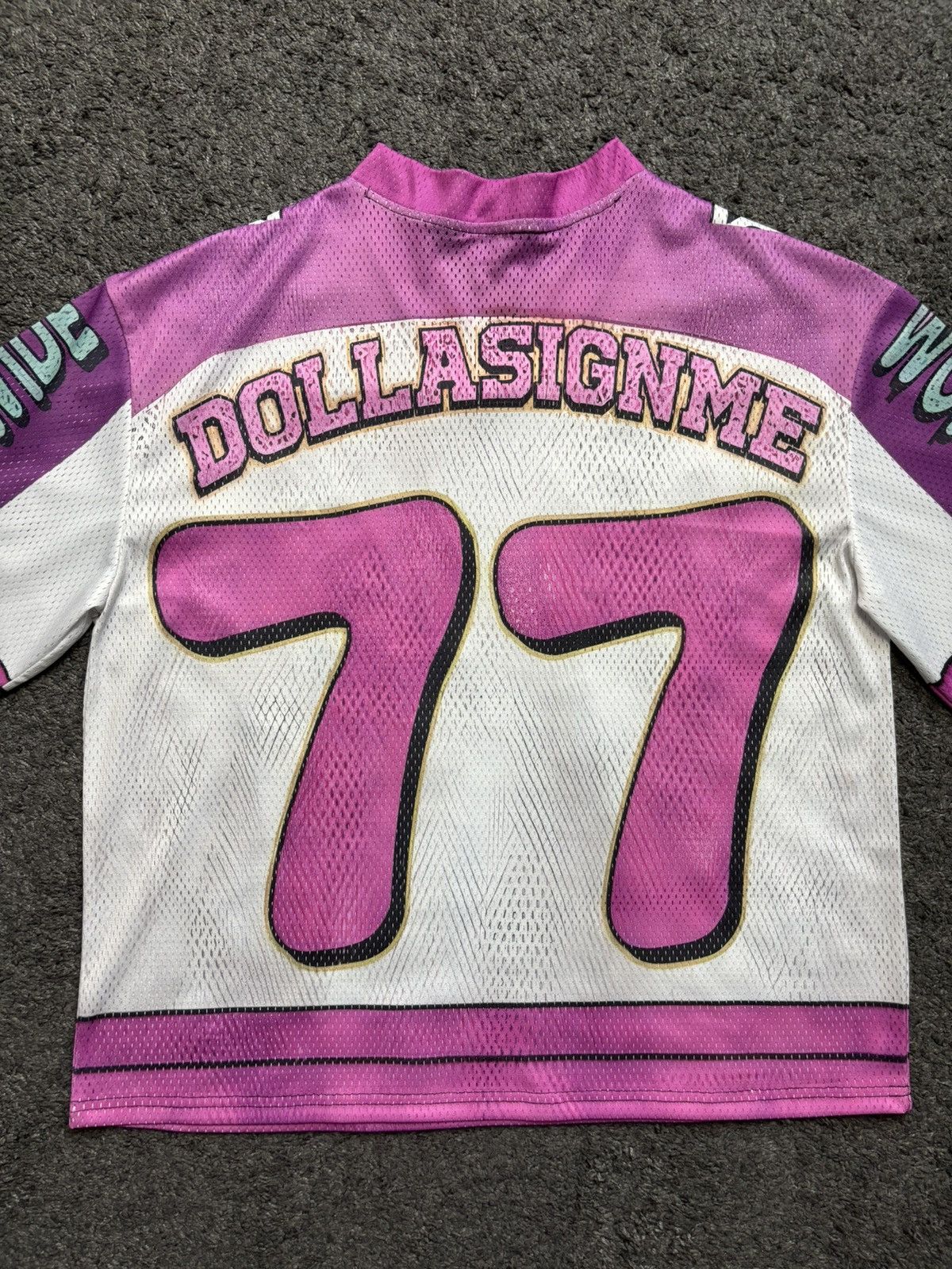 Japanese Brand Vintage dollasignme pills pink white football jersey Size US L / EU 52-54 / 3 - 16 Thumbnail