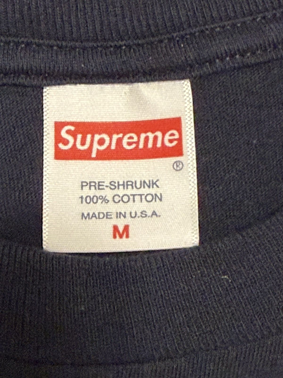 Supreme Navy Supreme Handstyle T-Shirt Medium Size US M / EU 48-50 / 2 - 2 Thumbnail