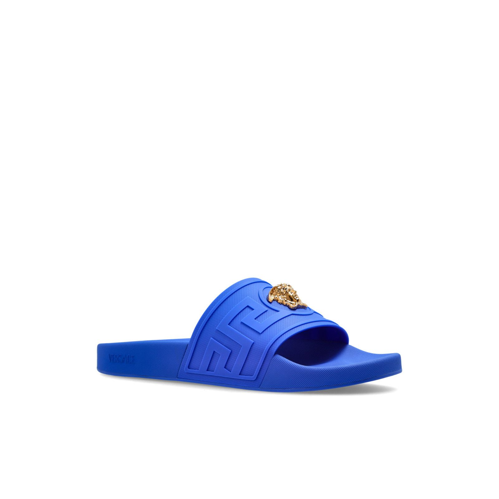 Versace VERSACE La Medusa Blue Rubber Slides New & Authentic (Men's Size US 8 / EU 41 - 2 Thumbnail
