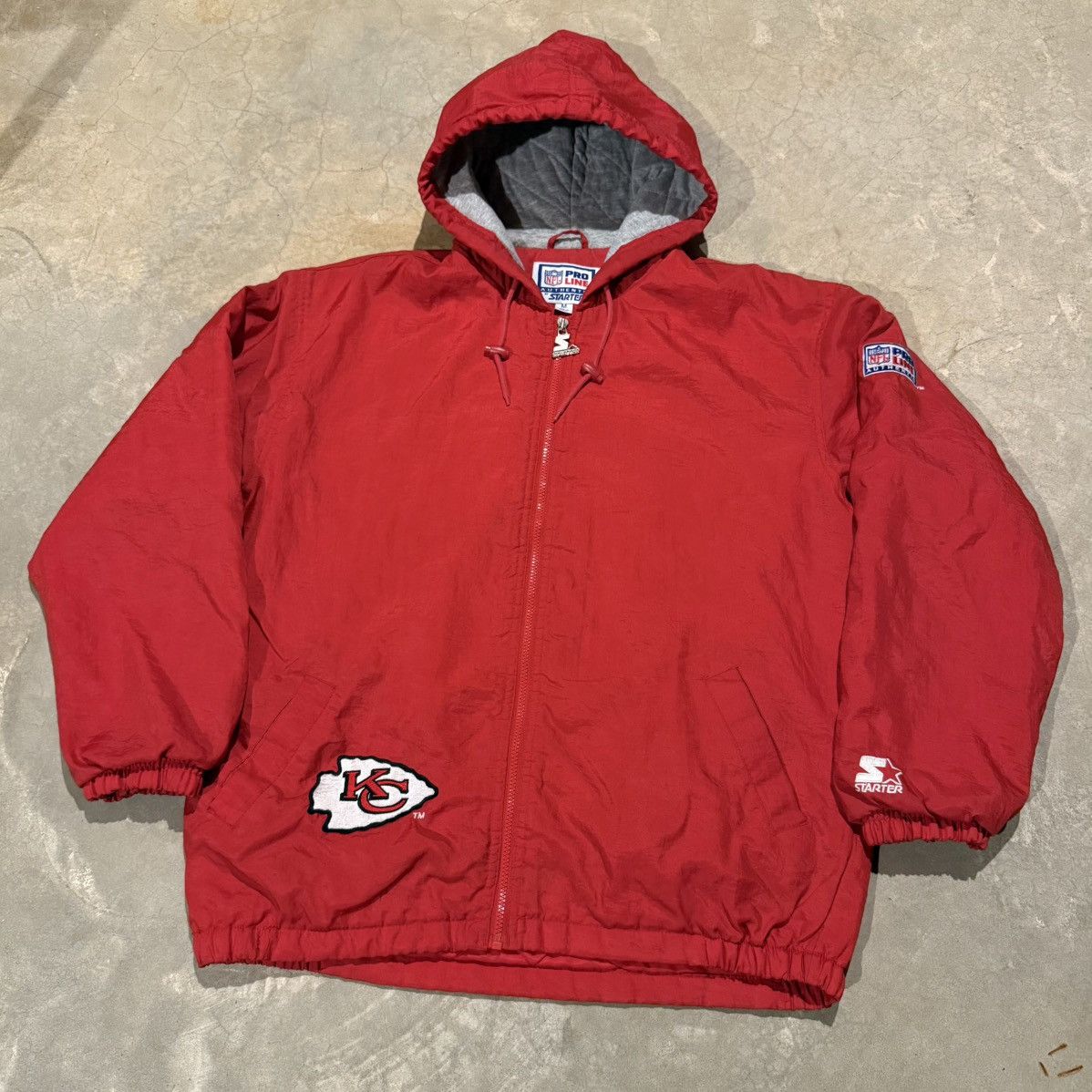 Starter Vintage 1990s Kansas City Chiefs NFL Pro Line Stadium Jacket Size US M / EU 48-50 / 2 - 2 Thumbnail