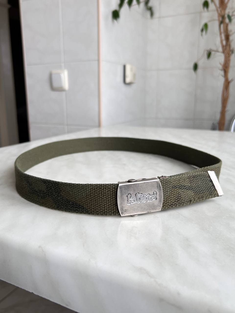 Girl Skateboards 90s Vintage Blind Skateboard Camo Military Army style belt Size ONE SIZE - 10 Thumbnail