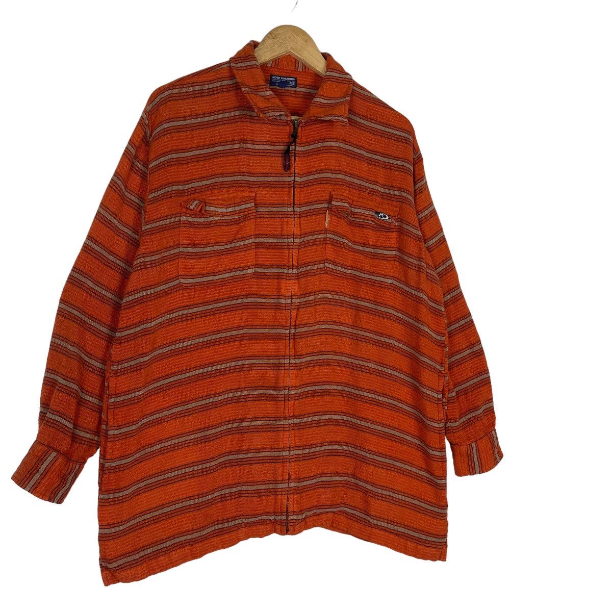 Japanese Brand Mosh Boarding Small Logo Stripe Design Zipper Sweater Size US L / EU 52-54 / 3 - 2 Thumbnail