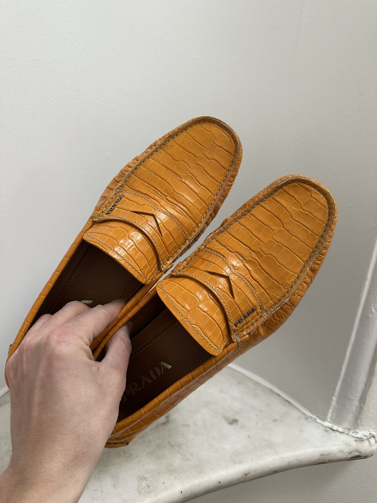 Prada Prada Crocodile Loafers Size US 11 / EU 44 - 4 Thumbnail