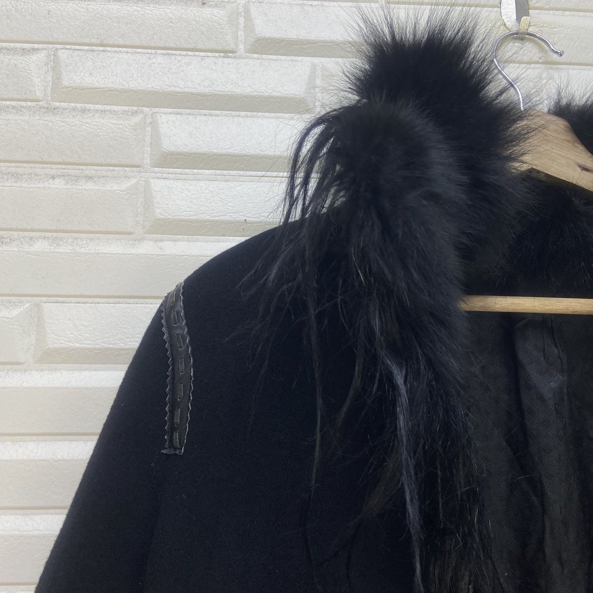 Japanese Brand Japanese Brand Blue Fox Fur Lamb Leather Wool Coat Size M / US 6-8 / IT 42-44 - 19 Thumbnail