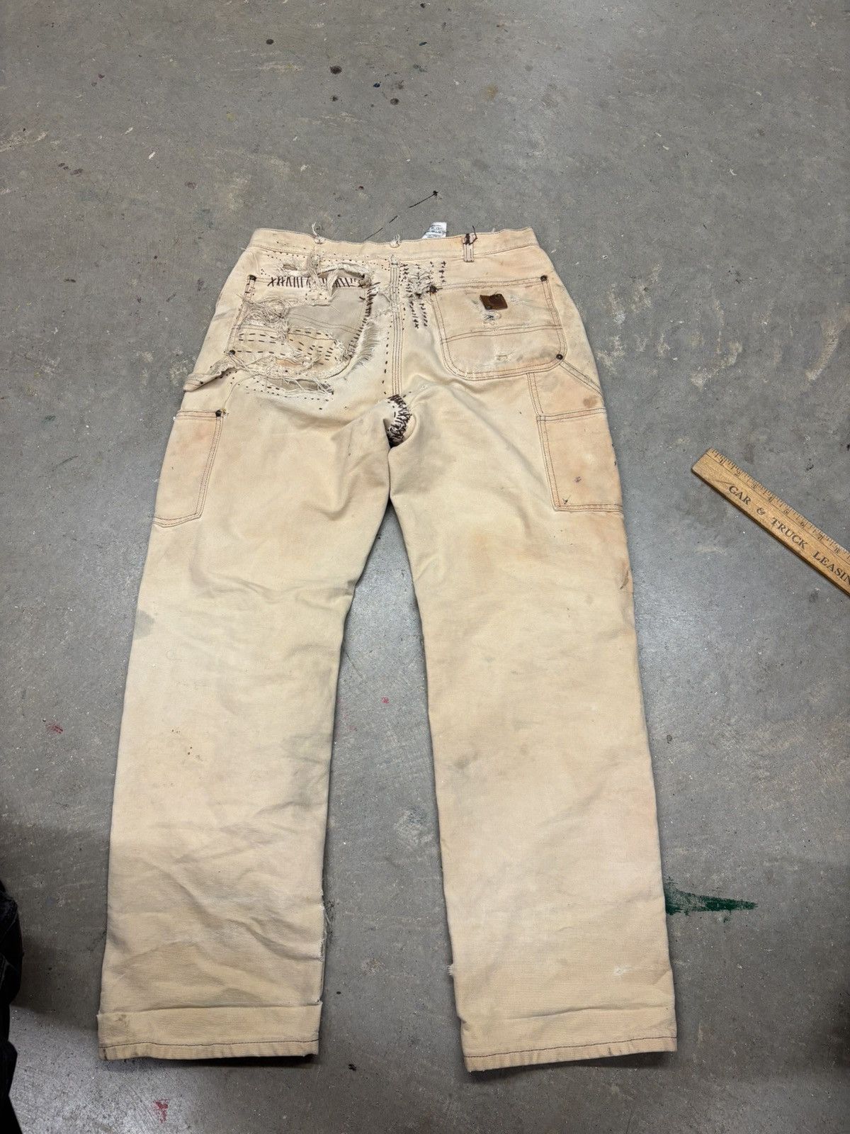 Carhartt Trashed tan Carhartt double knee pants Size US 32 / EU 48 - 7 Thumbnail
