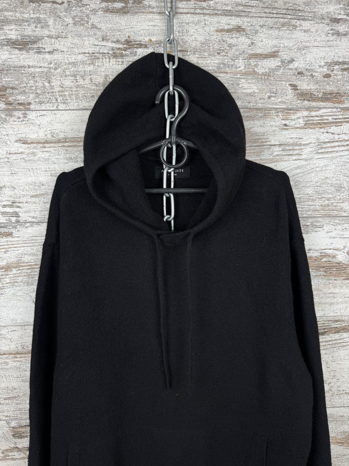 Allsaints × Japanese Brand Mens Vintage AllSaints frame hoody wool merino hoodie Size US XL / EU 56 / 4 - 2 Thumbnail
