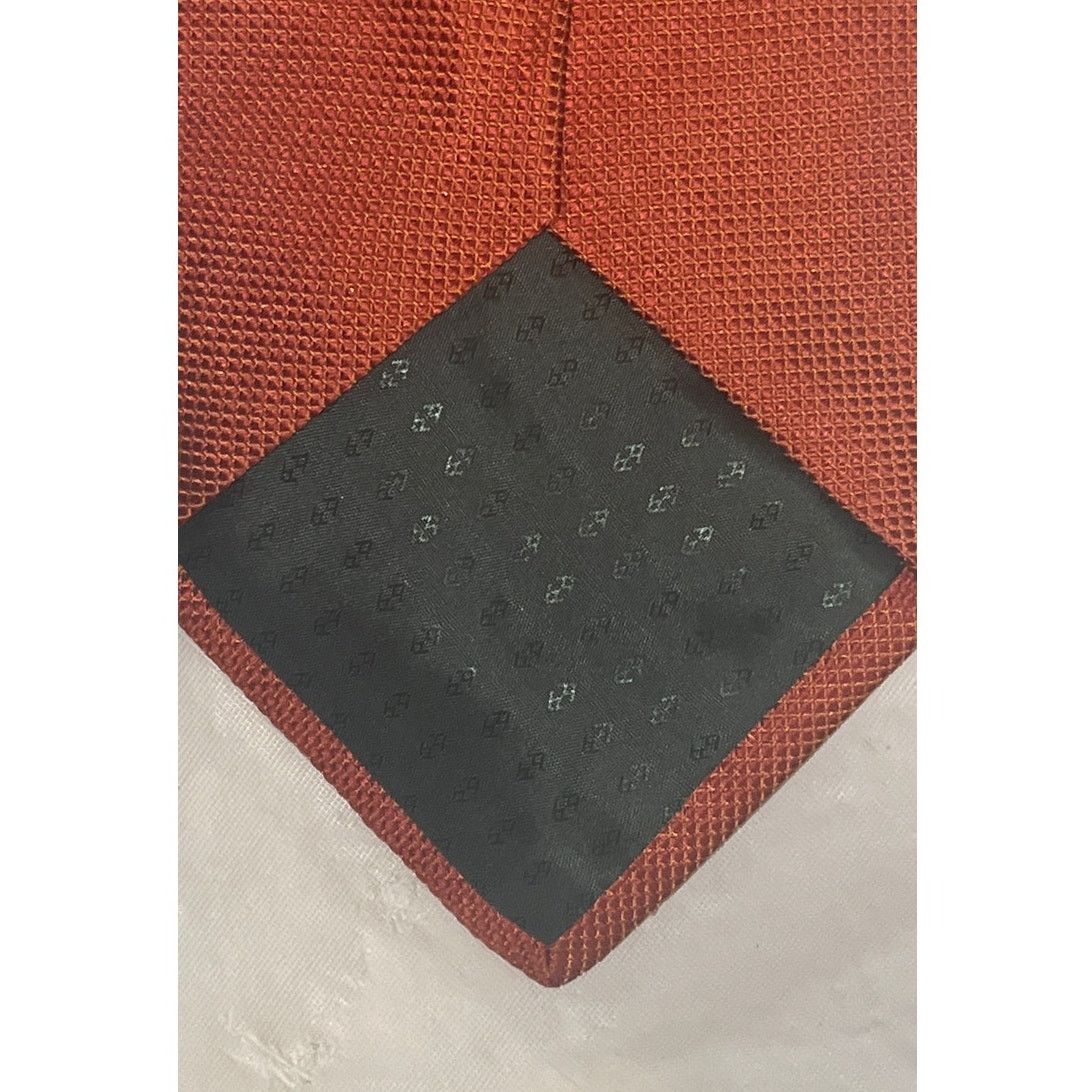 Andrew's Ties Zadi Andrew's Ties Orange/Brown Silk Made in Italy Necktie Size ONE SIZE - 7 Thumbnail