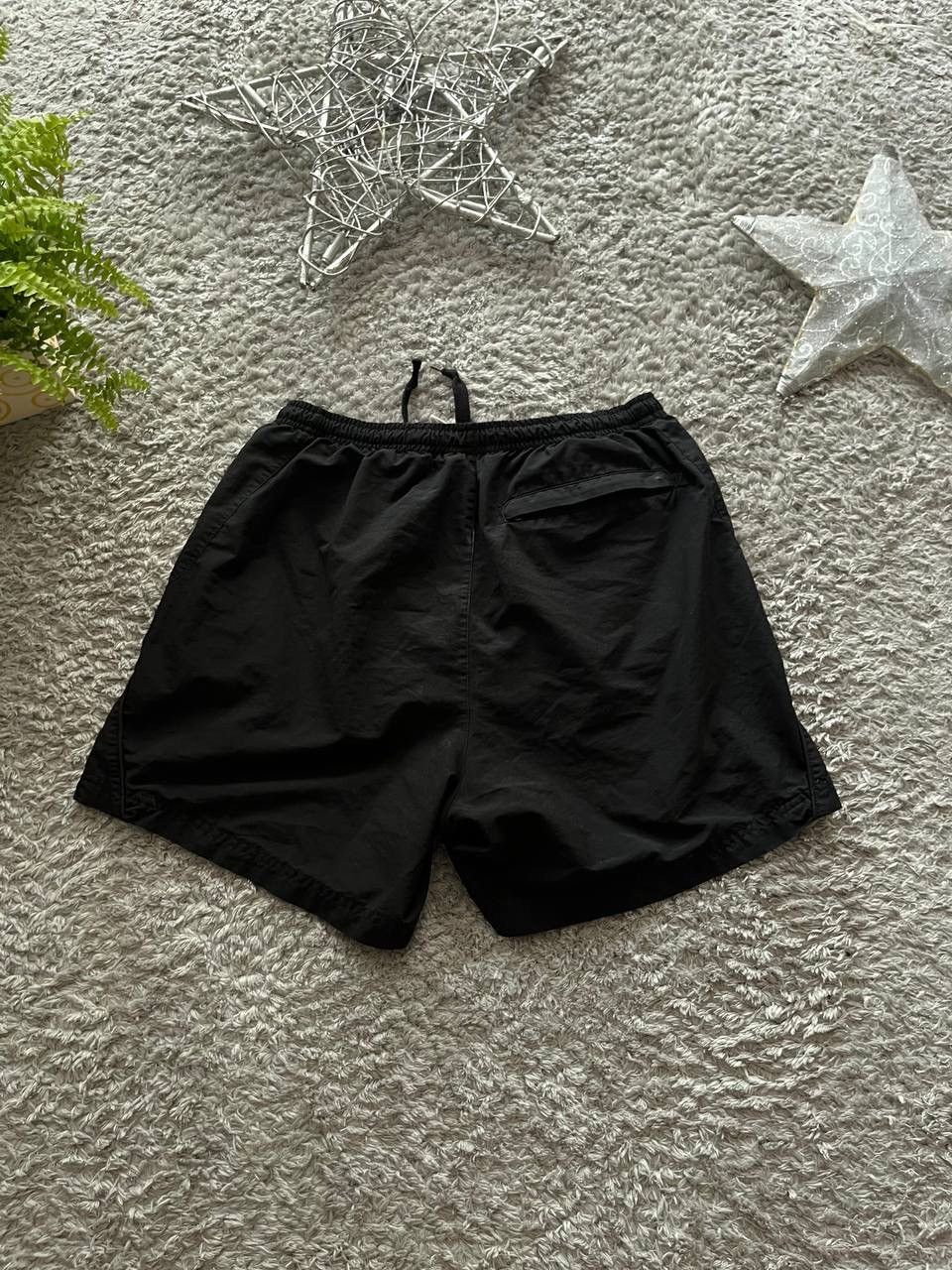 Nike × Vintage 00s Nike Shorts Nylon Logo Drill Swoosh Size US 35 - 6 Thumbnail