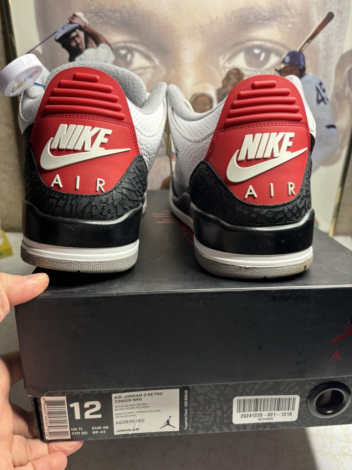 Jordan Brand Air Jordan 3 Retro Tinker Size US 12 / EU 45 - 7 Thumbnail