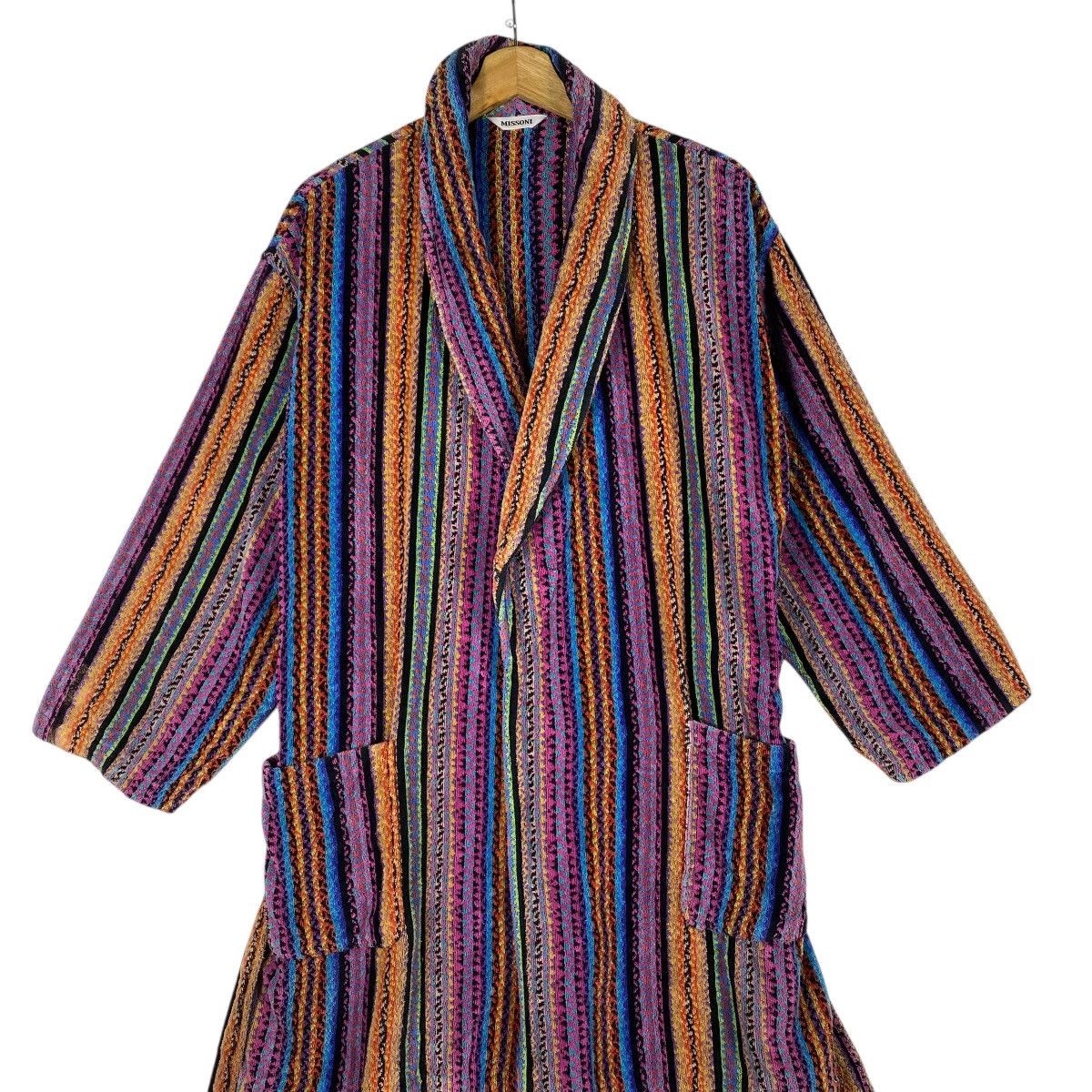 Missoni Rainbow Bathrobe Missoni Home 3D Knit Striped Sweater Unisex Size L / US 10 / IT 46 - 6 Thumbnail