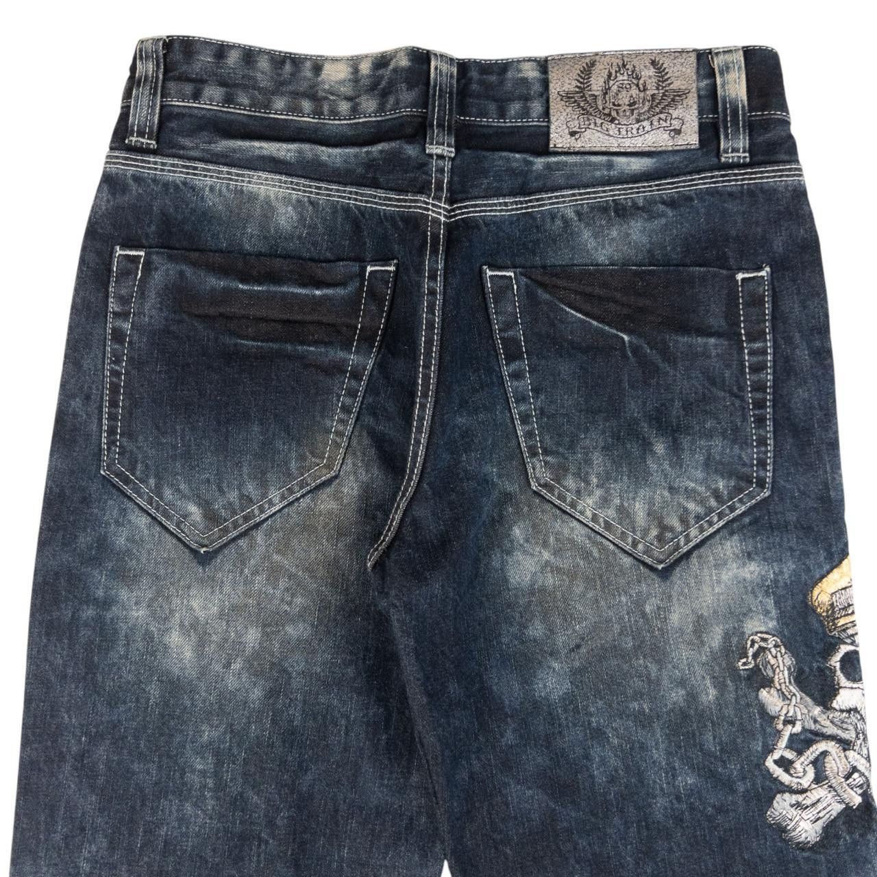 Other Big Train Embroidered Skull Crossbones Denim Jeans Size W29 Size US 29 - 4 Thumbnail