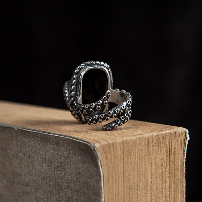 Jewelry Octopus Crazy Jewelry Rings Open Chrome Ring (Size 7-13) Size ONE SIZE - 3 Thumbnail