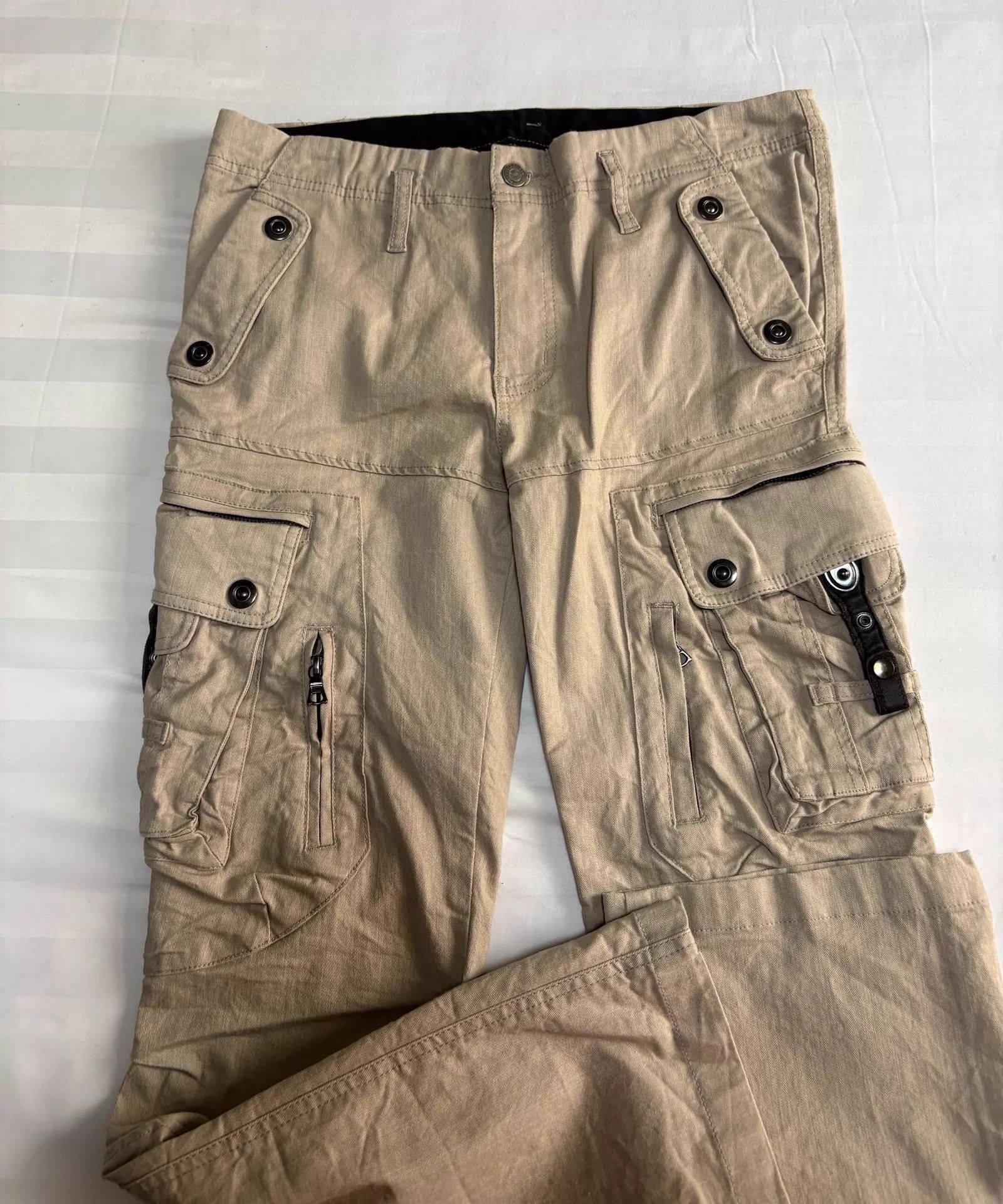 Tornado Mart Tornado Mart Vintage Tactical Cargo Pants Straps Pockets Pleats Size US 34 / EU 50 - 5 Thumbnail