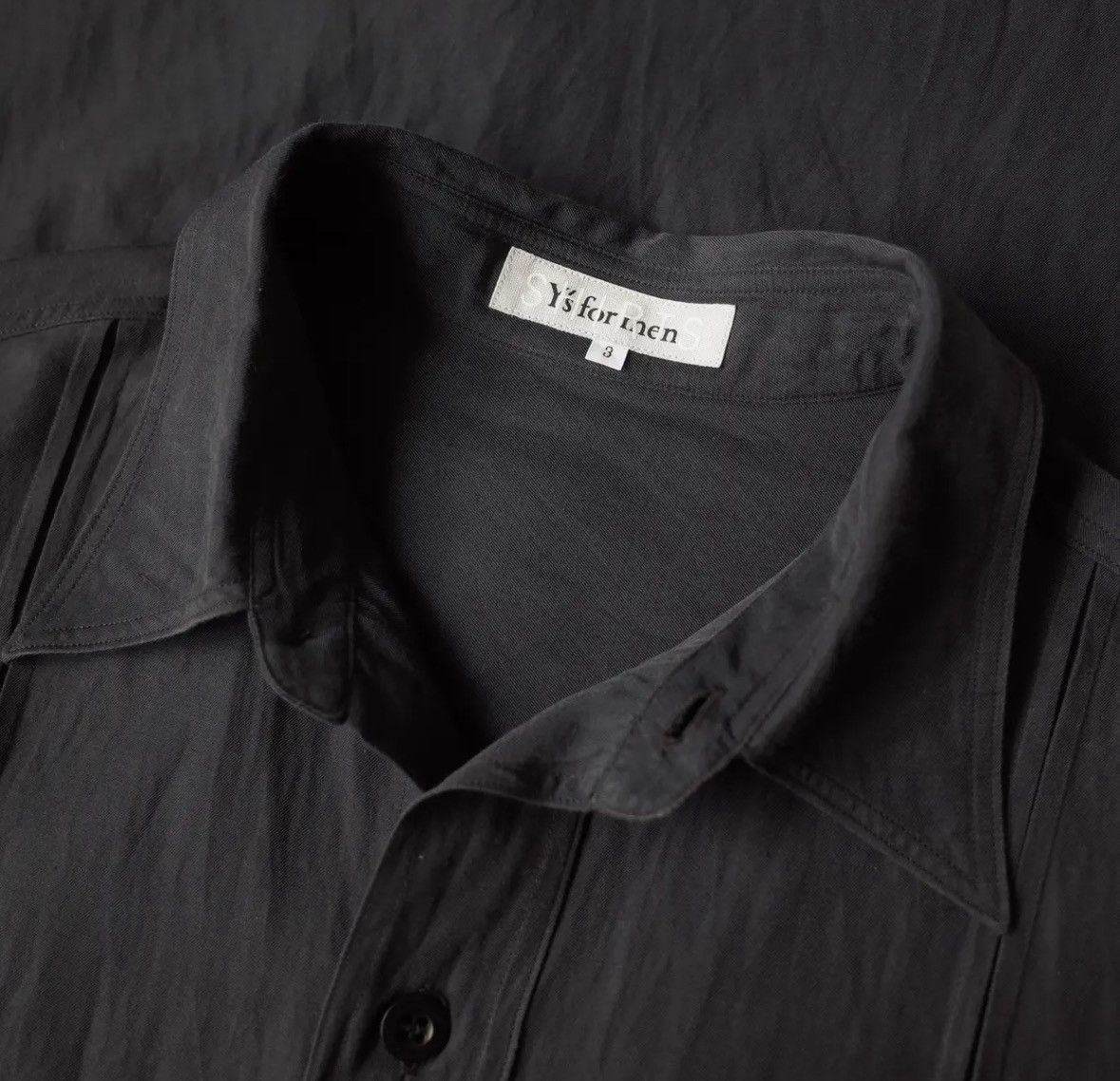 Yohji Yamamoto Y's for men Cupra Fabric Tuck Design Shirt Size US L / EU 52-54 / 3 - 3 Thumbnail