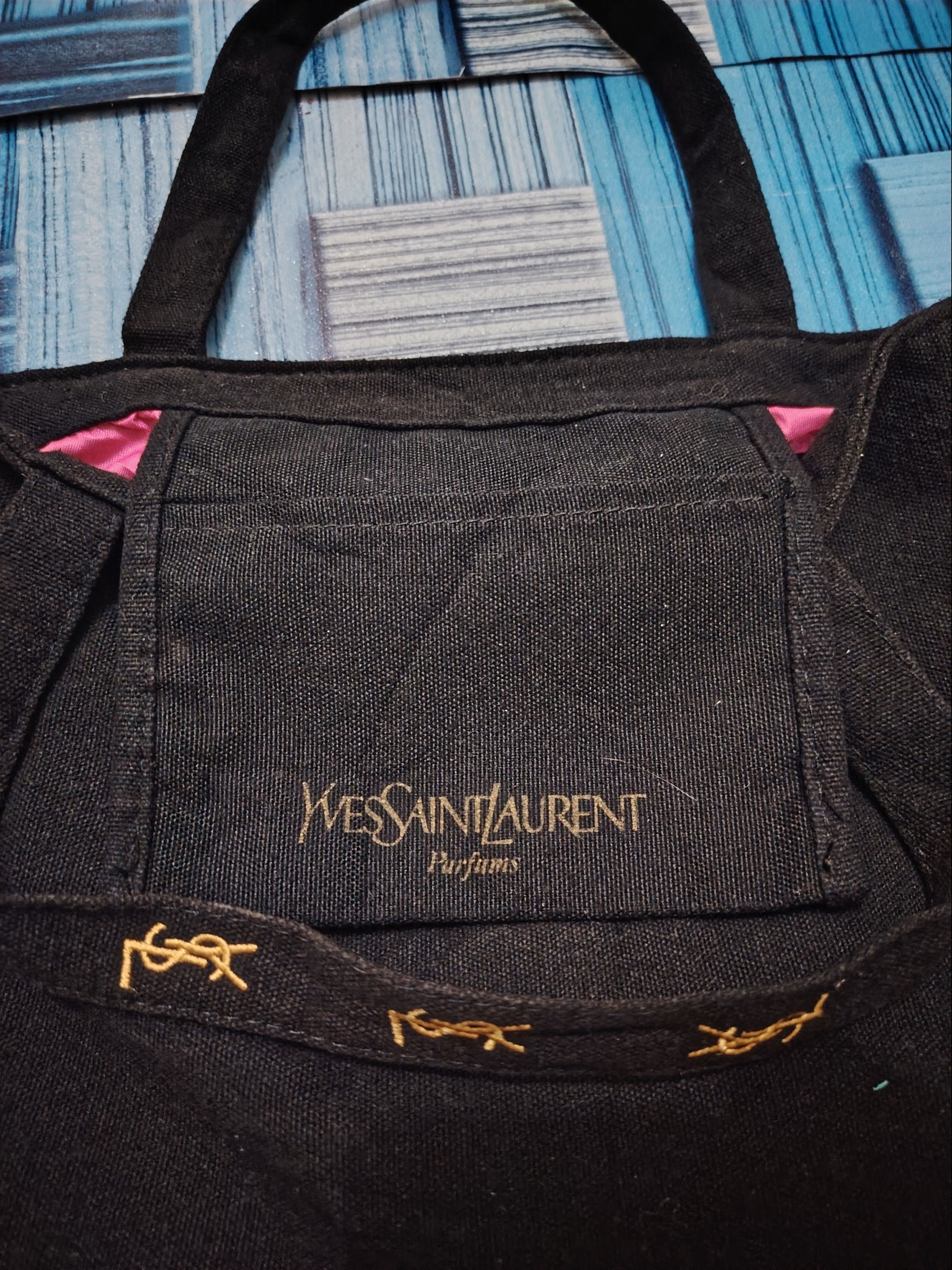 Saint Laurent Paris YSL Yves Saint Laurent Parfums Embroidered tote bag Size ONE SIZE - 9 Thumbnail