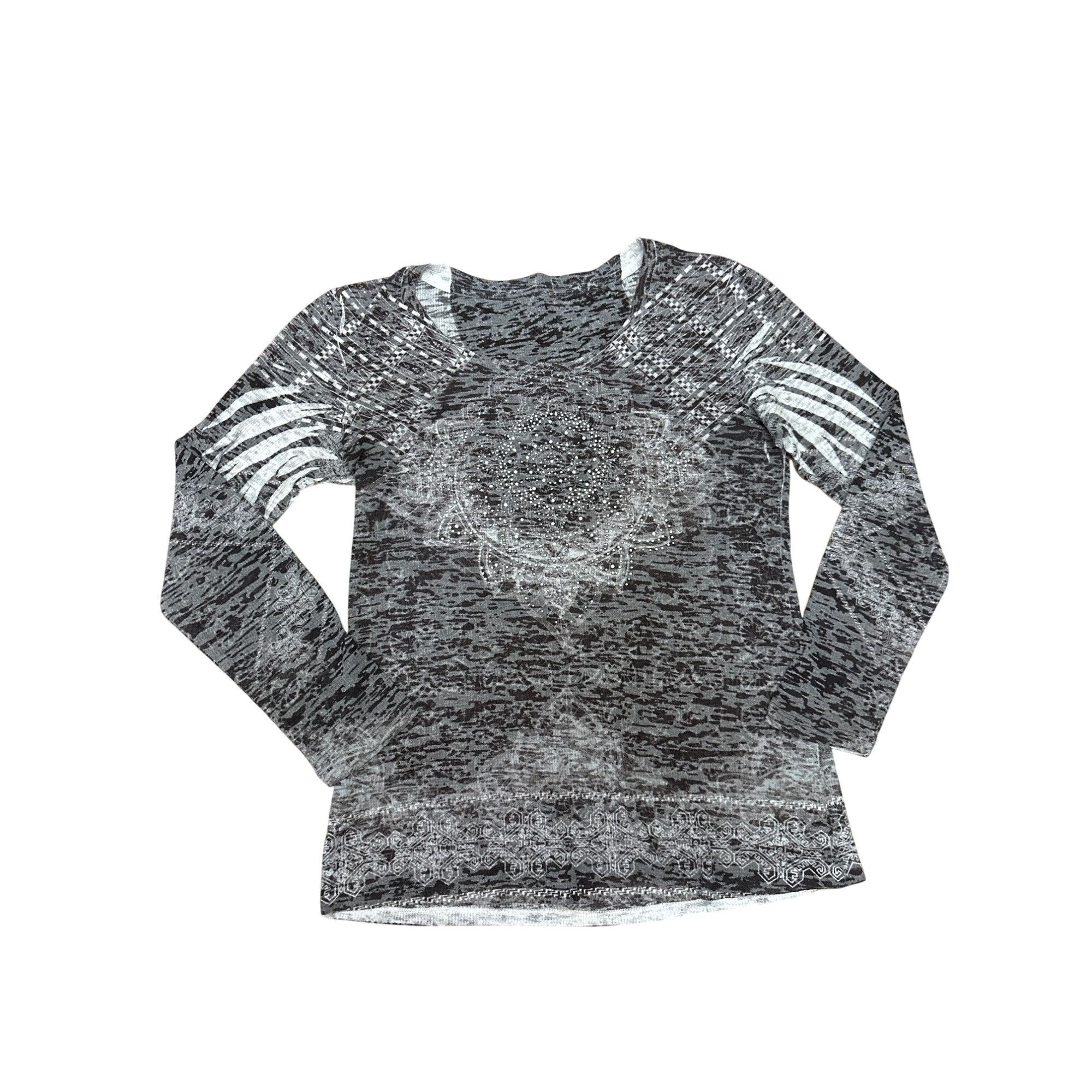 Other CCC Long Sleeve Embellished Top Rhinestones Abstract Aztec E Size M / US 6-8 / IT 42-44 - 5 Thumbnail